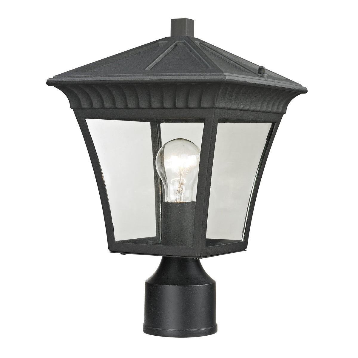 Elk Home Thomas Lighting Black Post Mount - 8.625&quot; W X 14.5&quot; H Aluminum Fixture