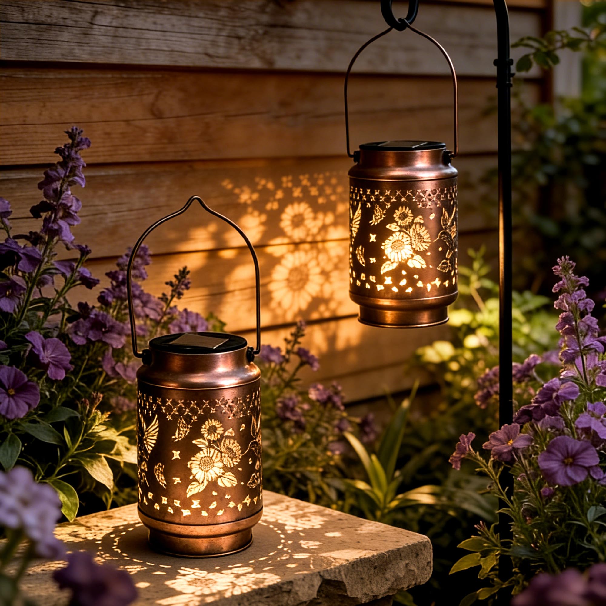 Gifts for Women, Birthday Gifts for Mom Grandma, Solar Lanterns Outdoor Waterproof Hummingbird Garden Decor, 10 Hours Long Lasti