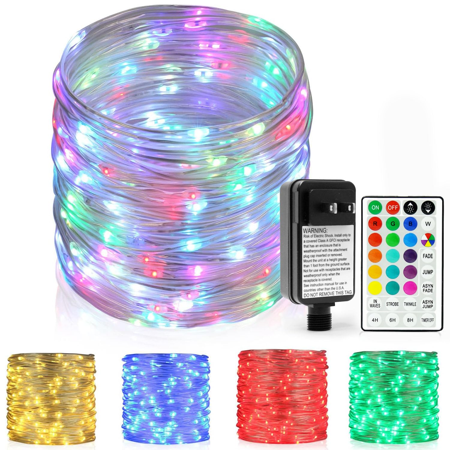 Outdoor String Lights,80 Ft Rope Lights 240 Leds Color Changing Lights With Remote, Waterproof Lights Plug-In Outdoor Fairy Lights Twinkle Lights For Wedding, Patio, Garden, Christmas Decor,16 Color