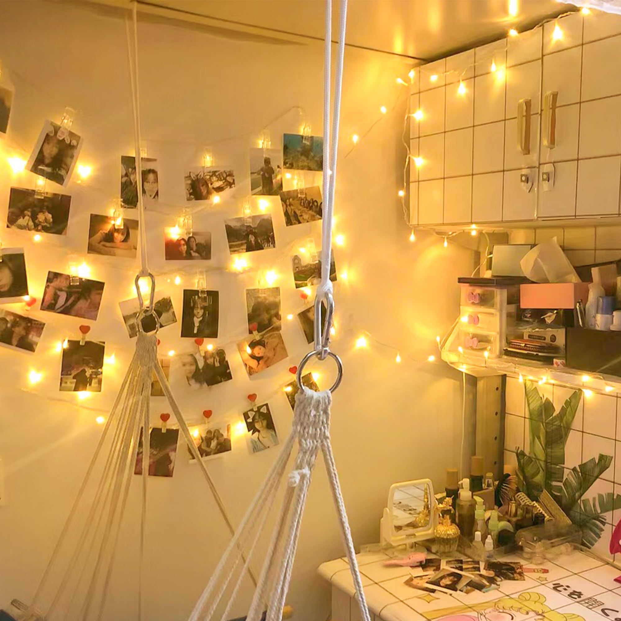 MYGOTO 33FT 100 LEDs String Lights Waterproof Fairy Lights 8 Modes Warm White QX-U-O-S-100-A-C