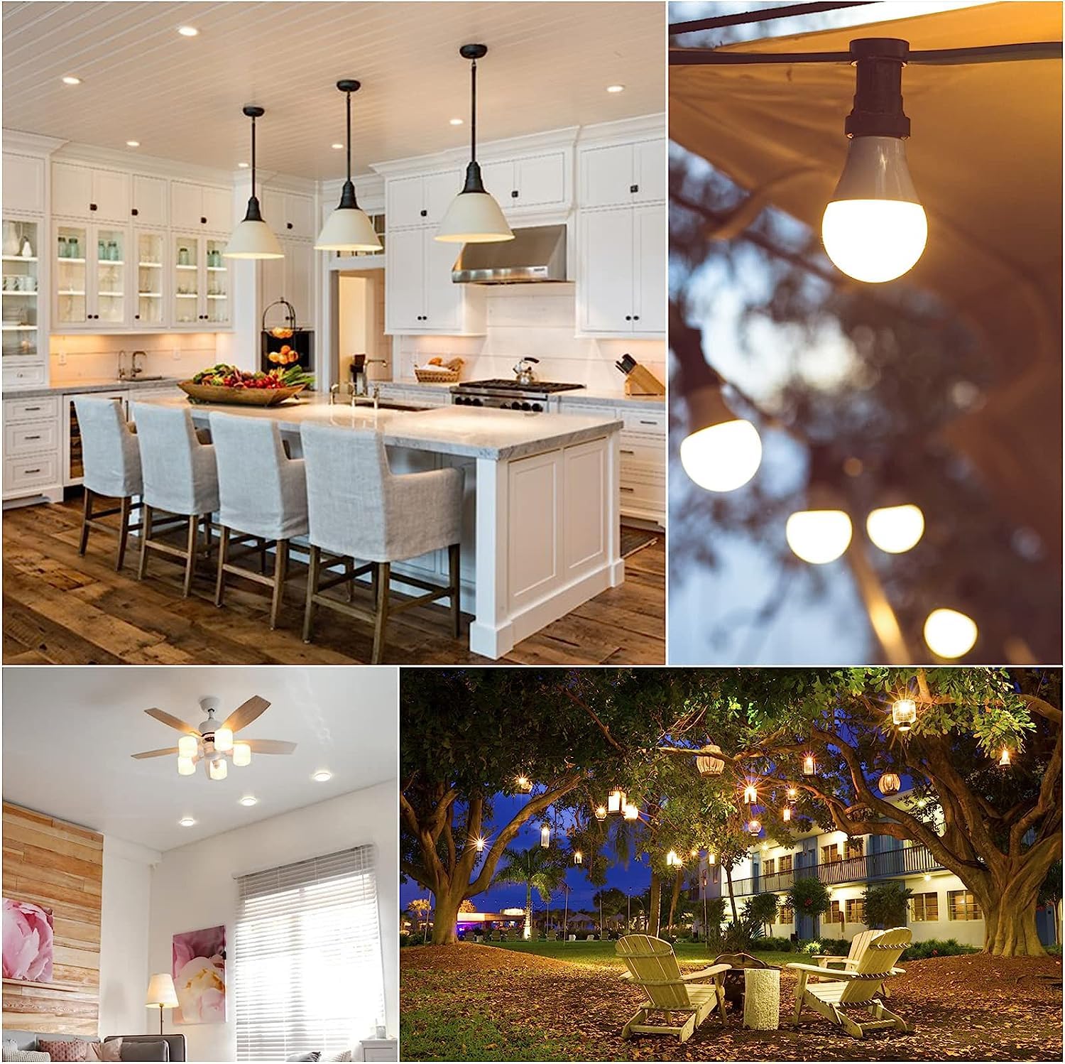Prosperbiz A21 LED Light Bulbs, 23W, 2500 Lumen, Warm White, E26 Medium Base, Non-Dimmable, 12 Pack