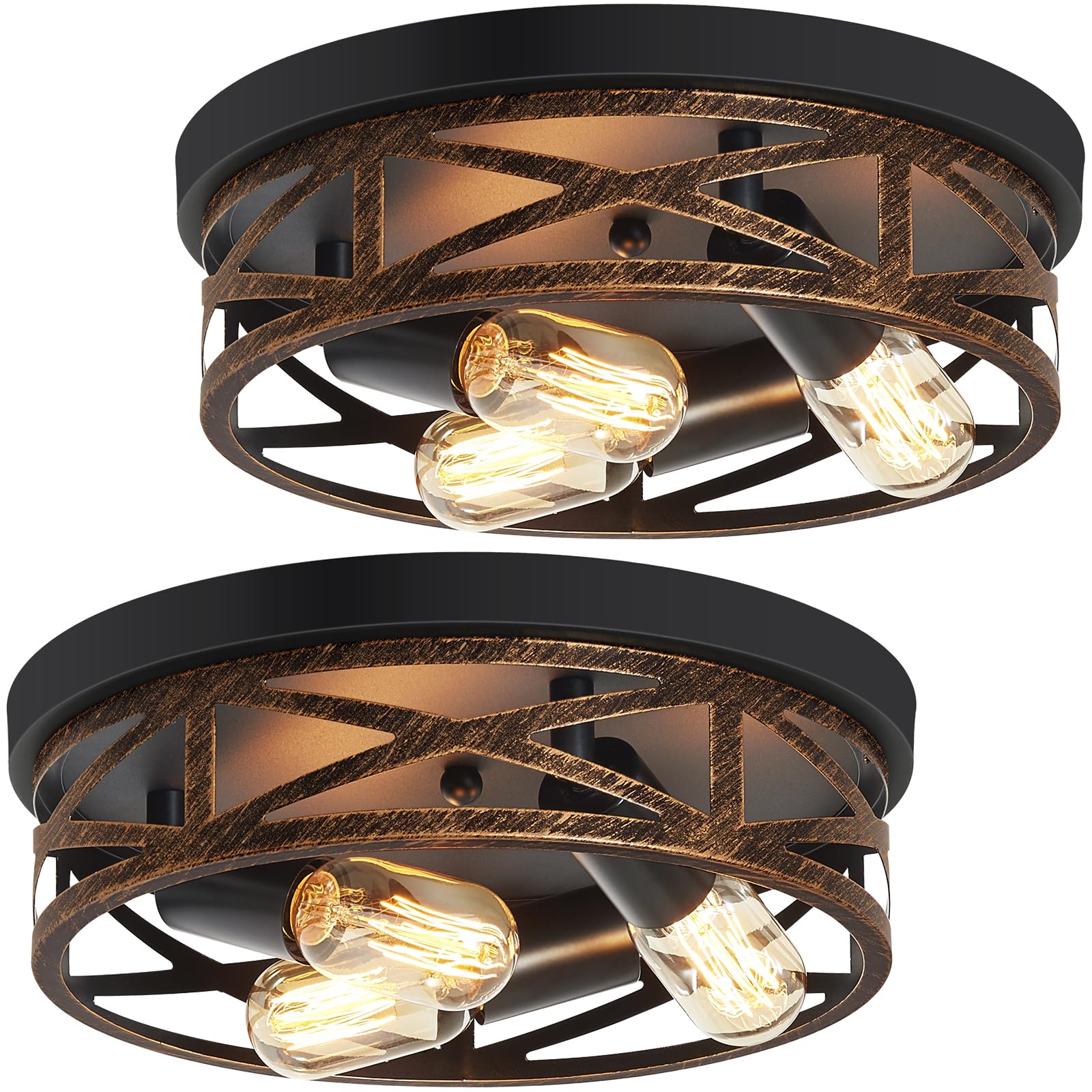 ZHU YAN Farmhouse Flush Mount Ceiling Light,3-Light Ceiling Light Fixture Hallway Ceiling Light Fixtures,Light Fixtures Ceiling 