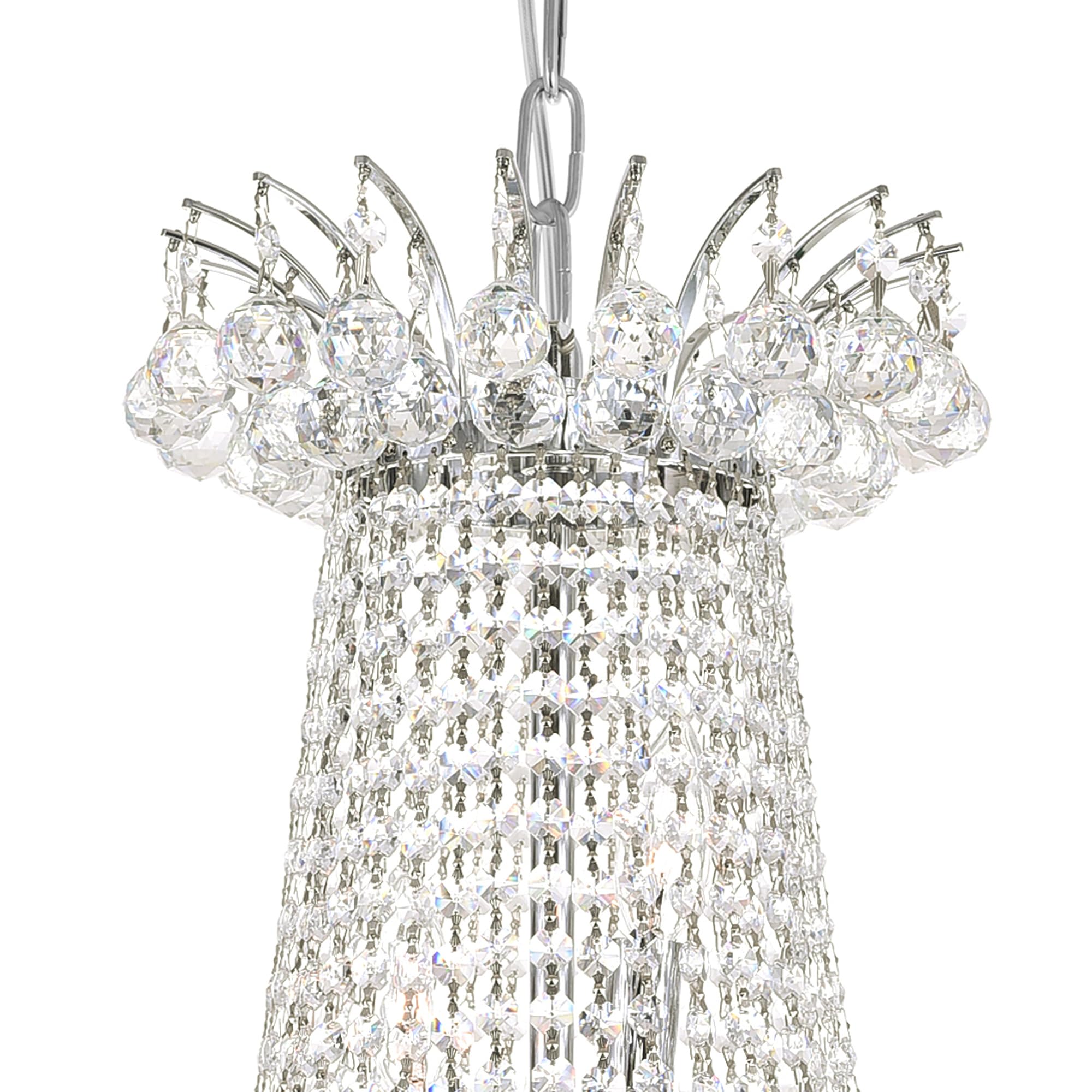 CWI Lighting Posh 22 Light Down Transitional Metal Chandelier in Chrome