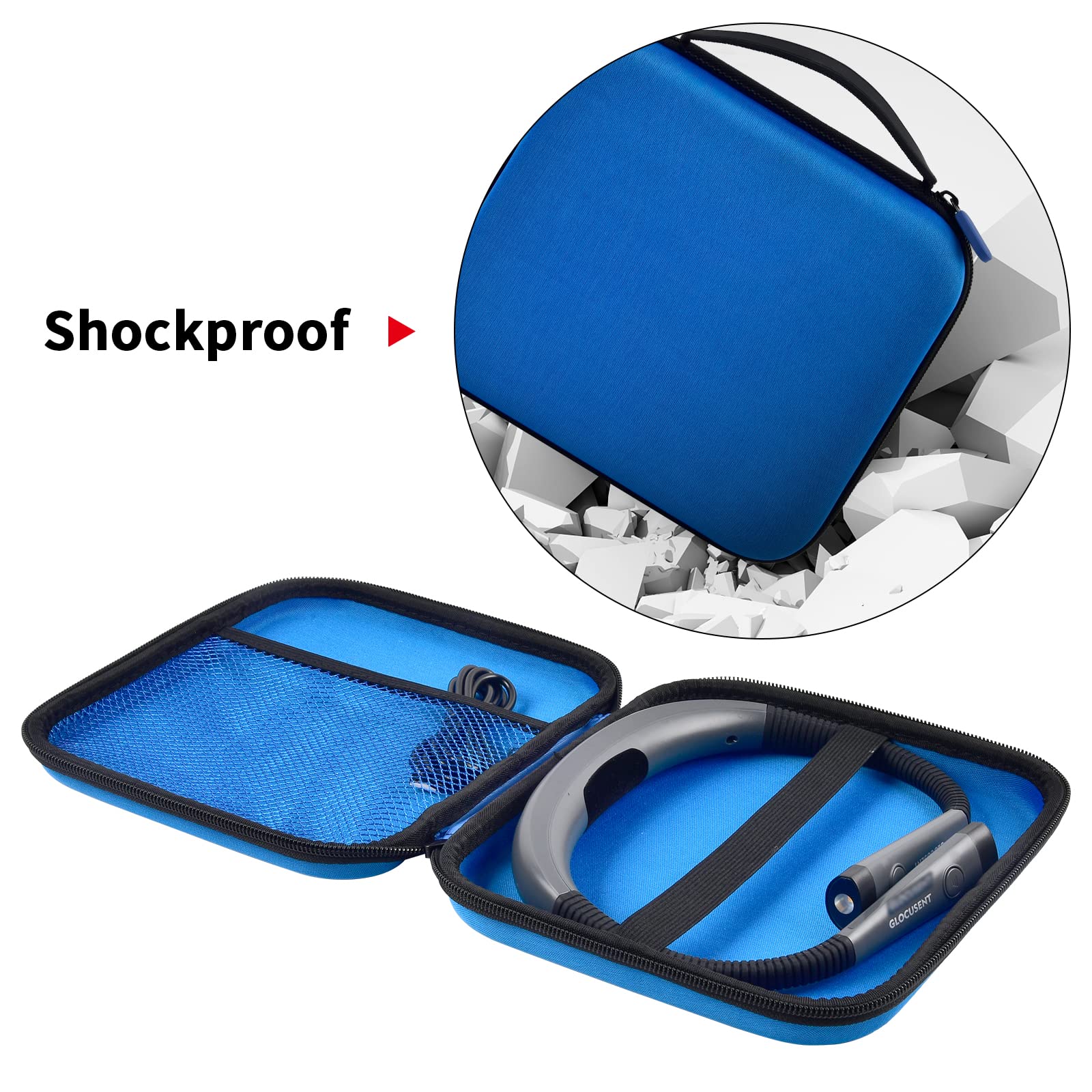 GWCASE Blue Carrying Case for Glocusent, Vekkia, LITOM LED Neck Reading Lights - Model bluelightcase-gw0913