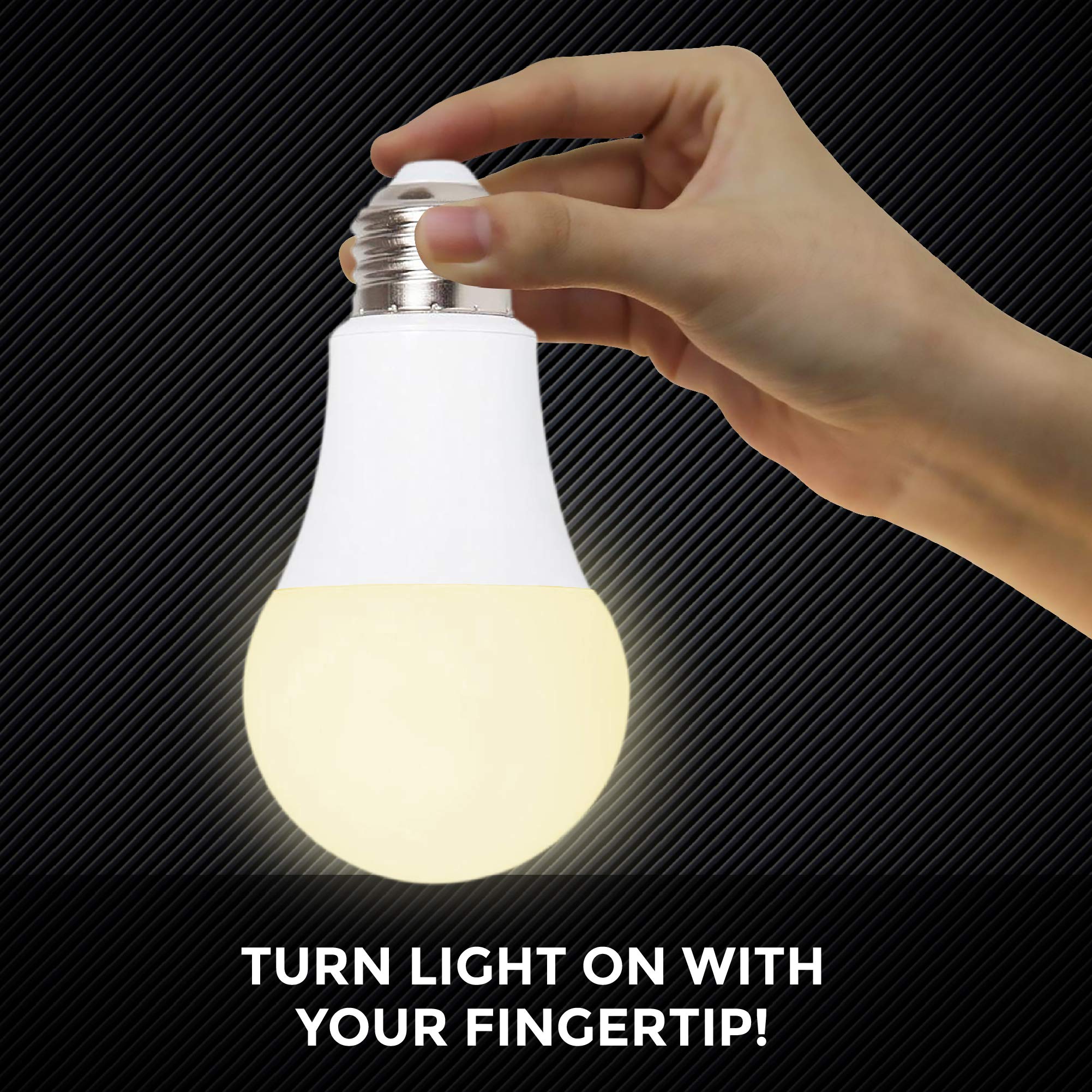 Ciata Rechargeable Light Bulbs, Battery Operated, Lasts 3-4 Hours, Clear, Pack of 2, Model EMB-1