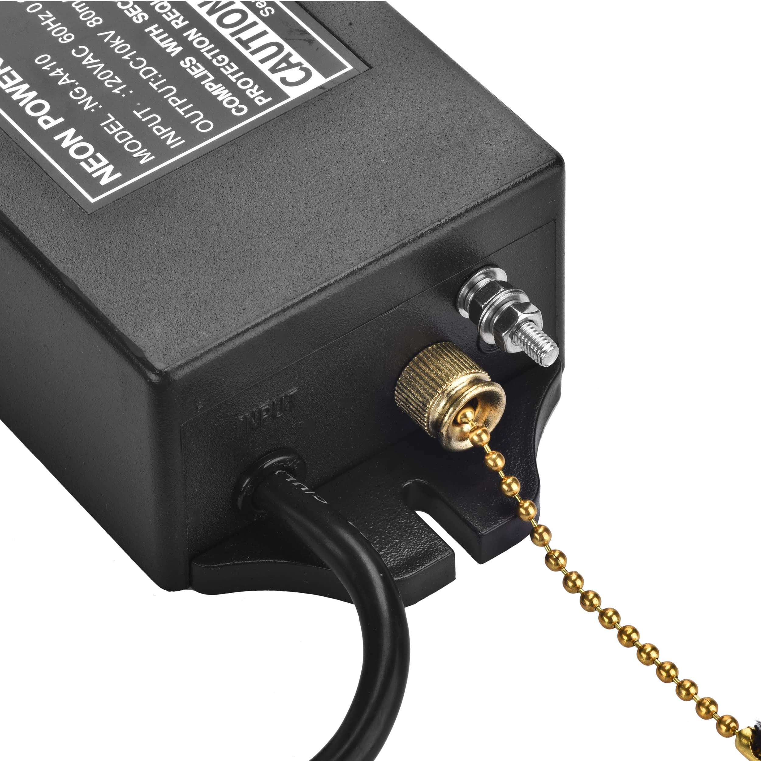 ZODZ 10KV Power Supply for Neon Signs - UL Approved, Black, Model A410, 120V 50/60Hz