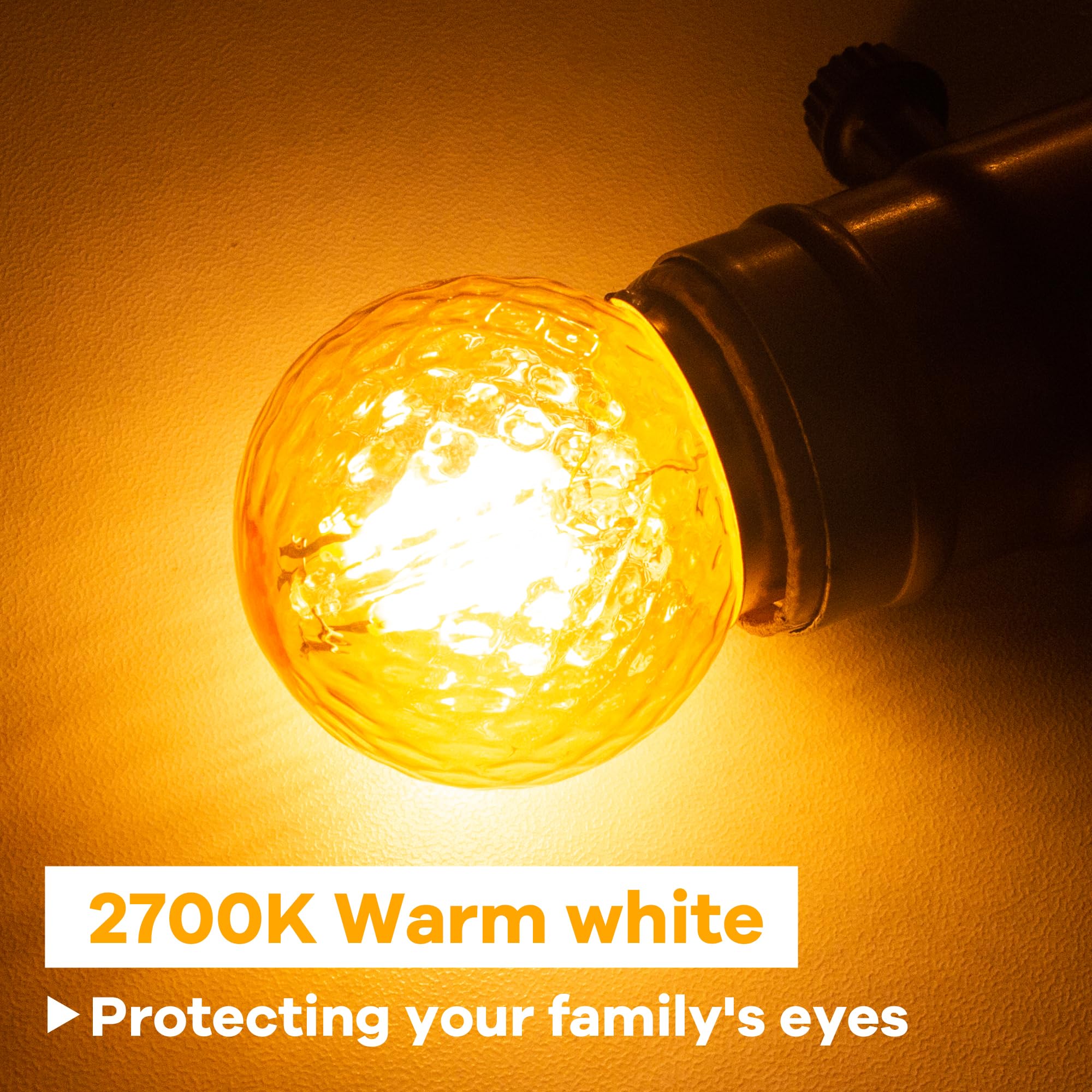 G40 Low Wattage Led Bulbs E26 Standard Screw Base 3 Watt Equivalent To 25W Decor Bulb,Dimmable Amber Small Edison Bulbs Warm Whi