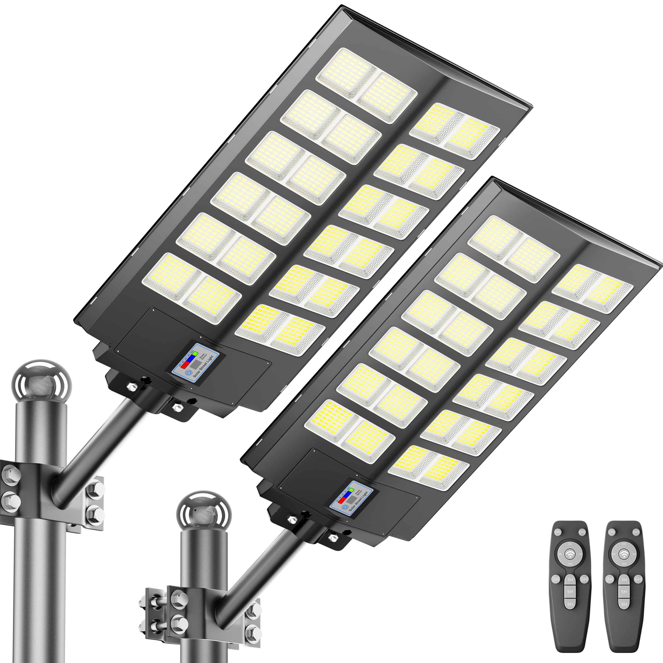 Vzyhik Solar Street Lights Outdoor Waterproof Dusk to Down - Large Commercial 9500W Outdoor Solar Light with Motion Sensor Remot
