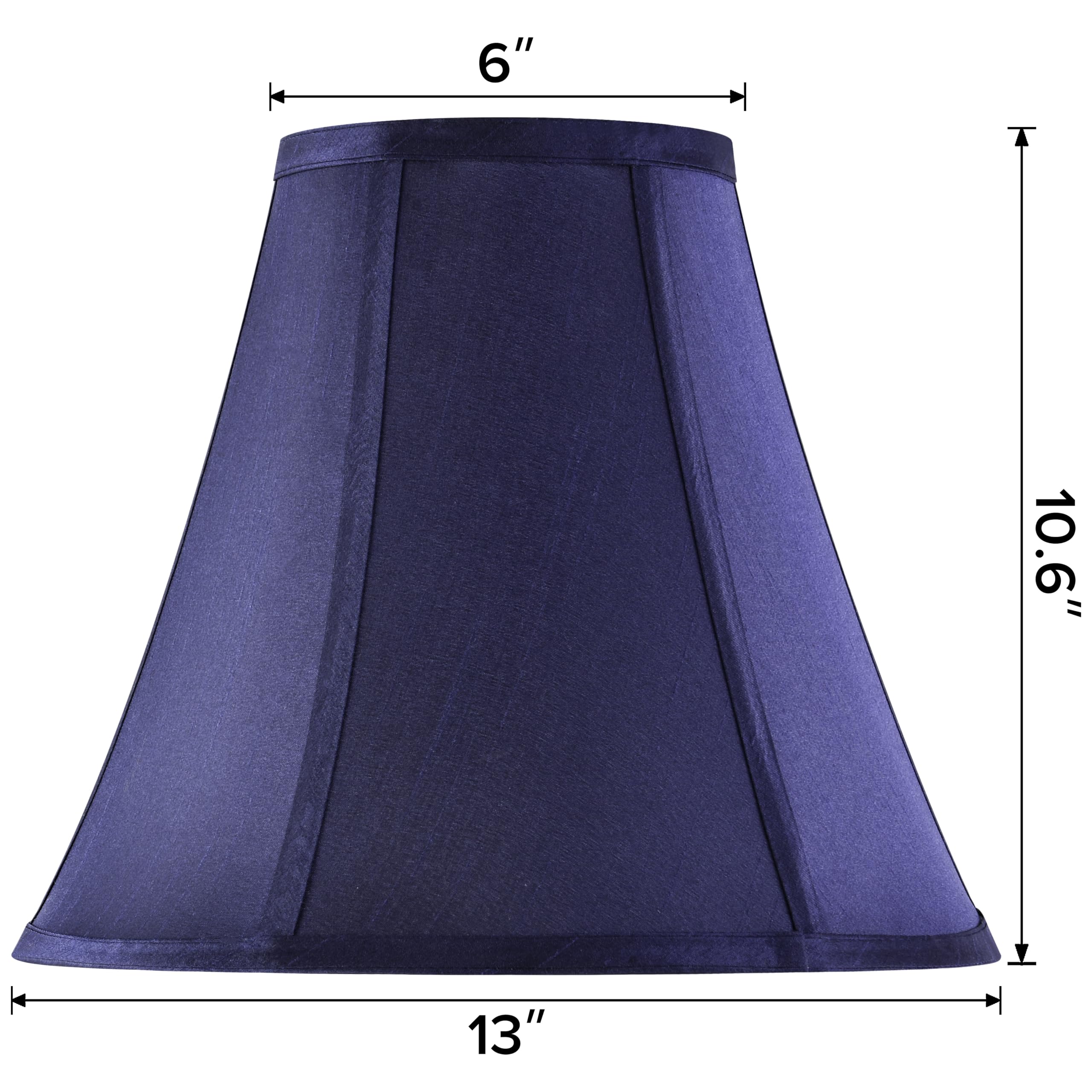 Go&So Set Of 2 Blue Bell Lamp Shades 6'' Top X 13'' Bottom X 10.6'' High(Spider) Medium Lamp Shade, Traditional Fabric Lamp Shad