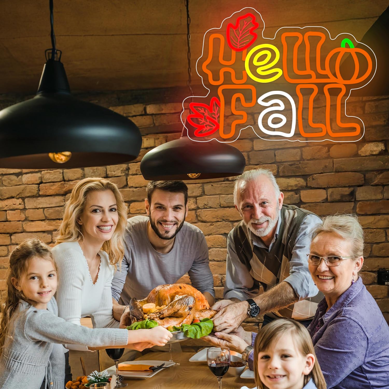 Hello Fall Neon Sign Dimmable For Maple Leaf Neon Sign Thanksgiving Led Neon Light Sign Thanksgiving Decorations For Autumn Room Bedroom Table Wall Decor Kids Holiday Gift Usb Powered