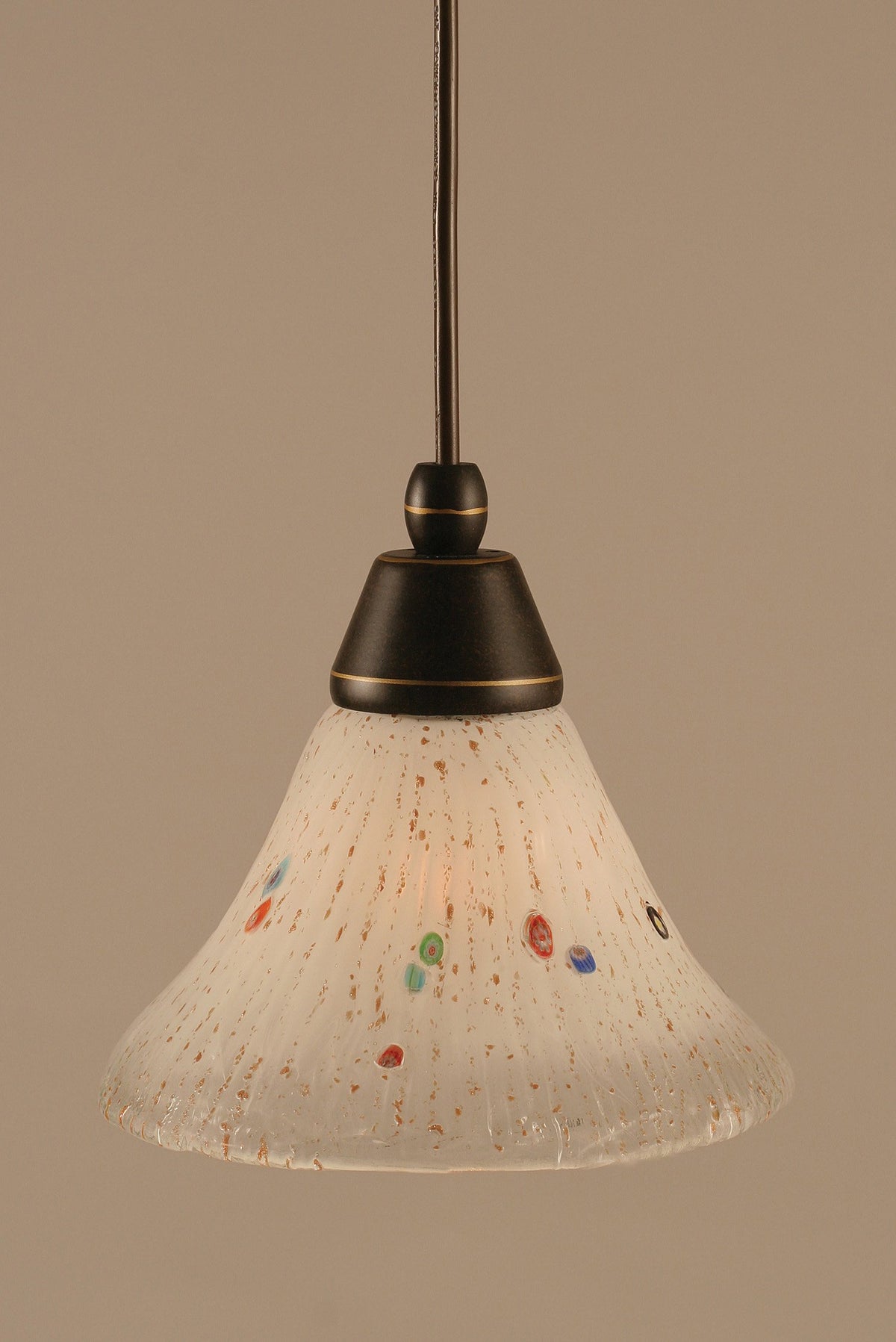 Toltec Lighting 1 Light Mini Pendant In Dark Granite (22-Dg-751)