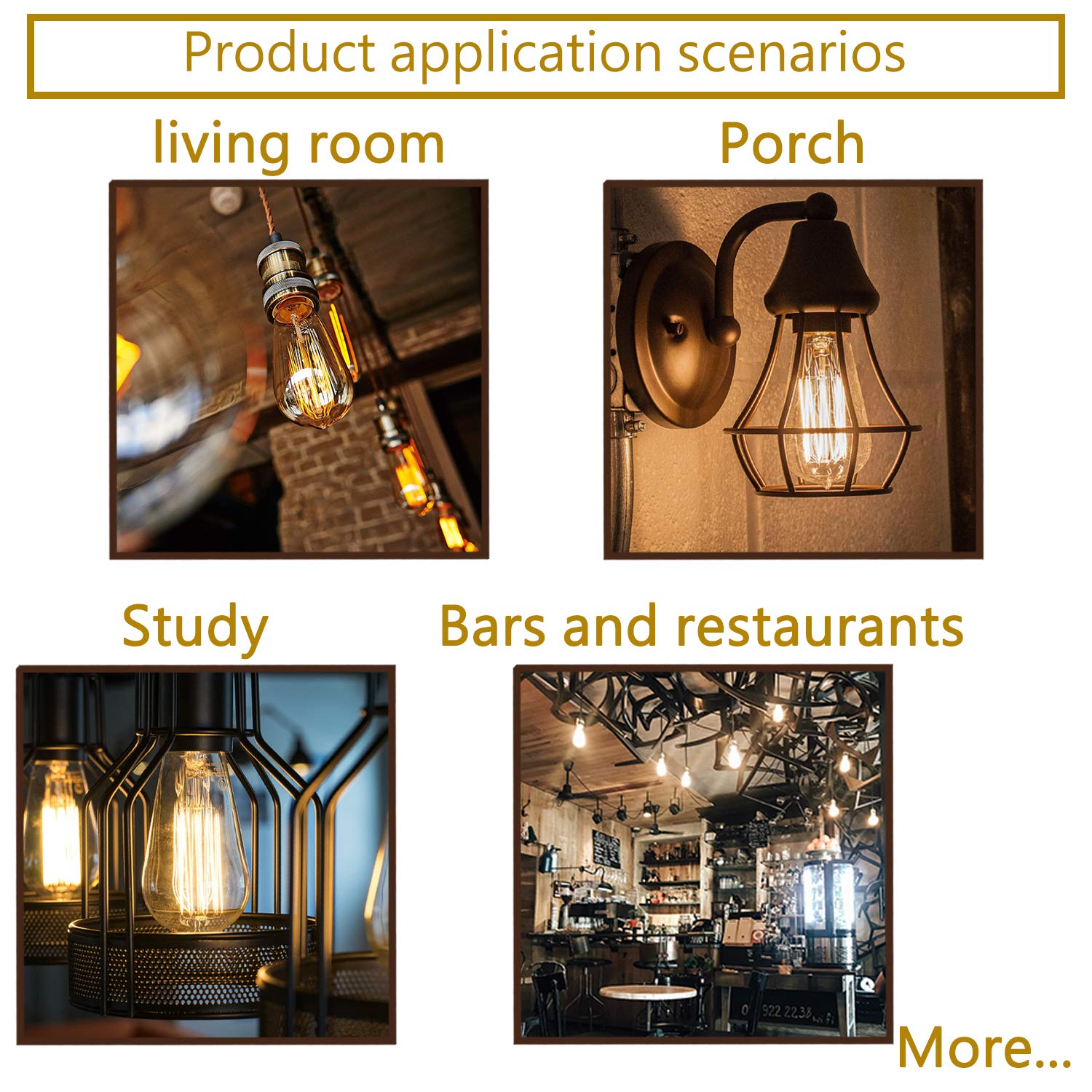 Dsyj Vintage 60W Incandescent Light Bulbs E26 Base Dimmable, Warm White, 252 Lumens, 1 Count, Model Dsyj-515182