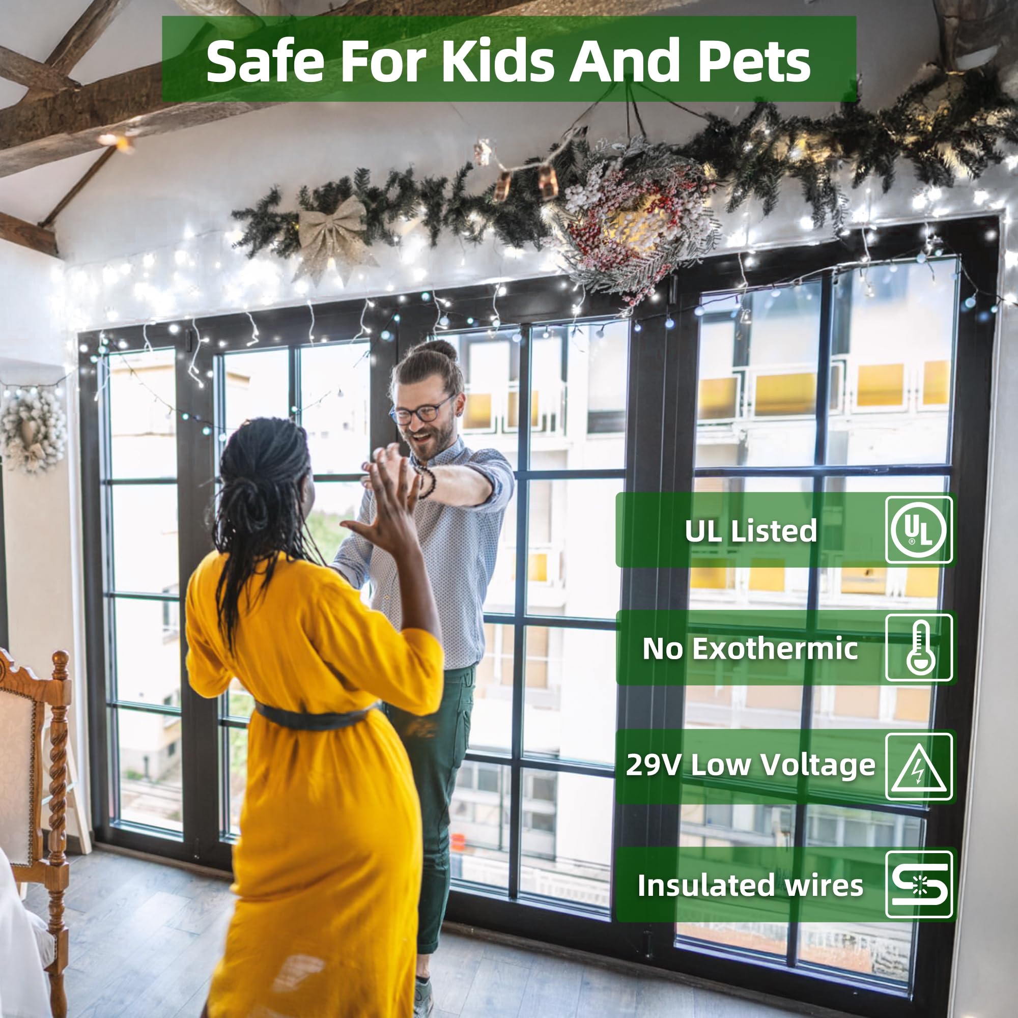 792 Led Christmas Lights With 176 Drops,82Ft 8 Modes Fairy Hanging String Lights With Time Waterproof, Plug-In Christmas String