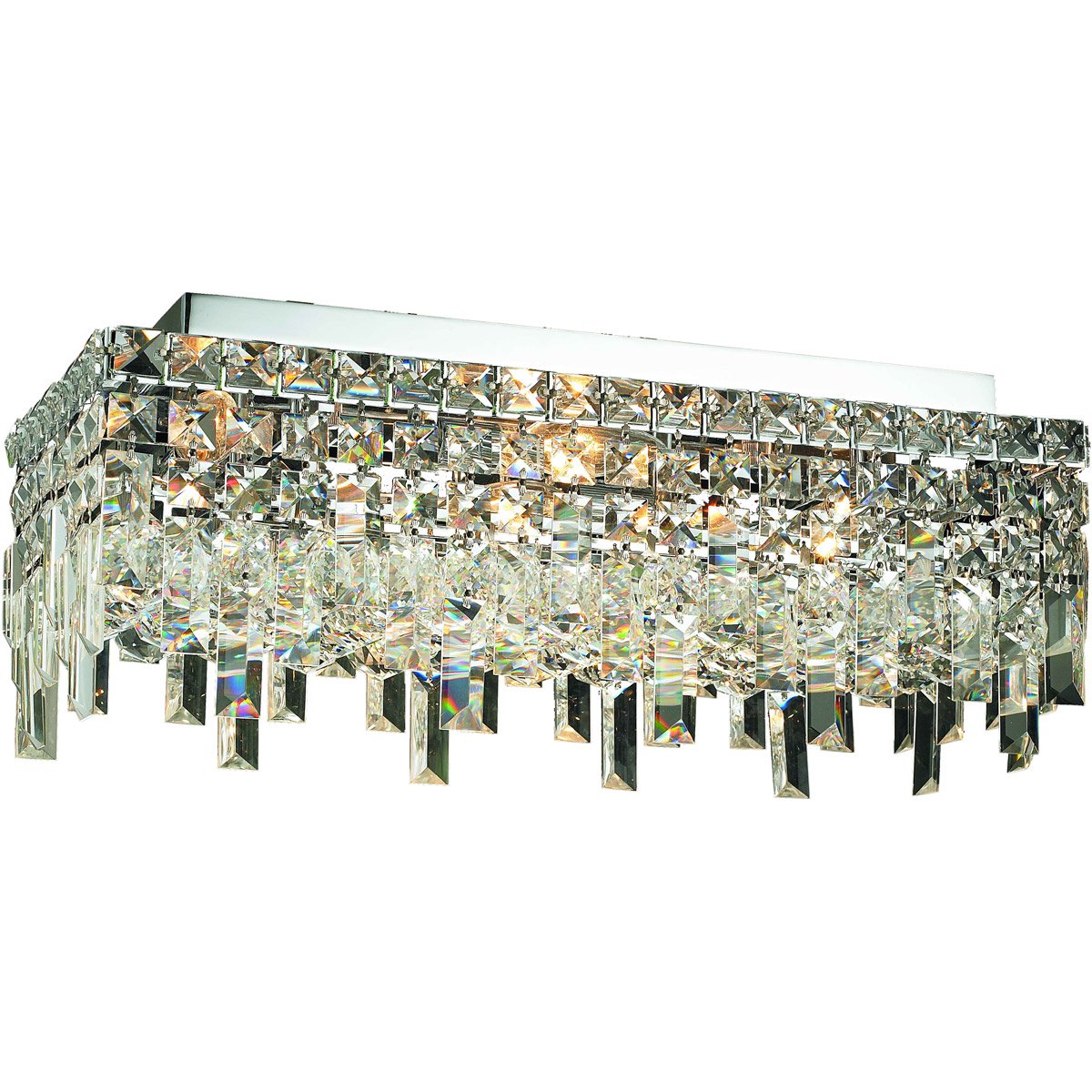 Elegant Lighting 2035F20c-Rc 20 L x 10 W x 7 H in Maxim collection Flush Mount - Royal cut- chrome Finish