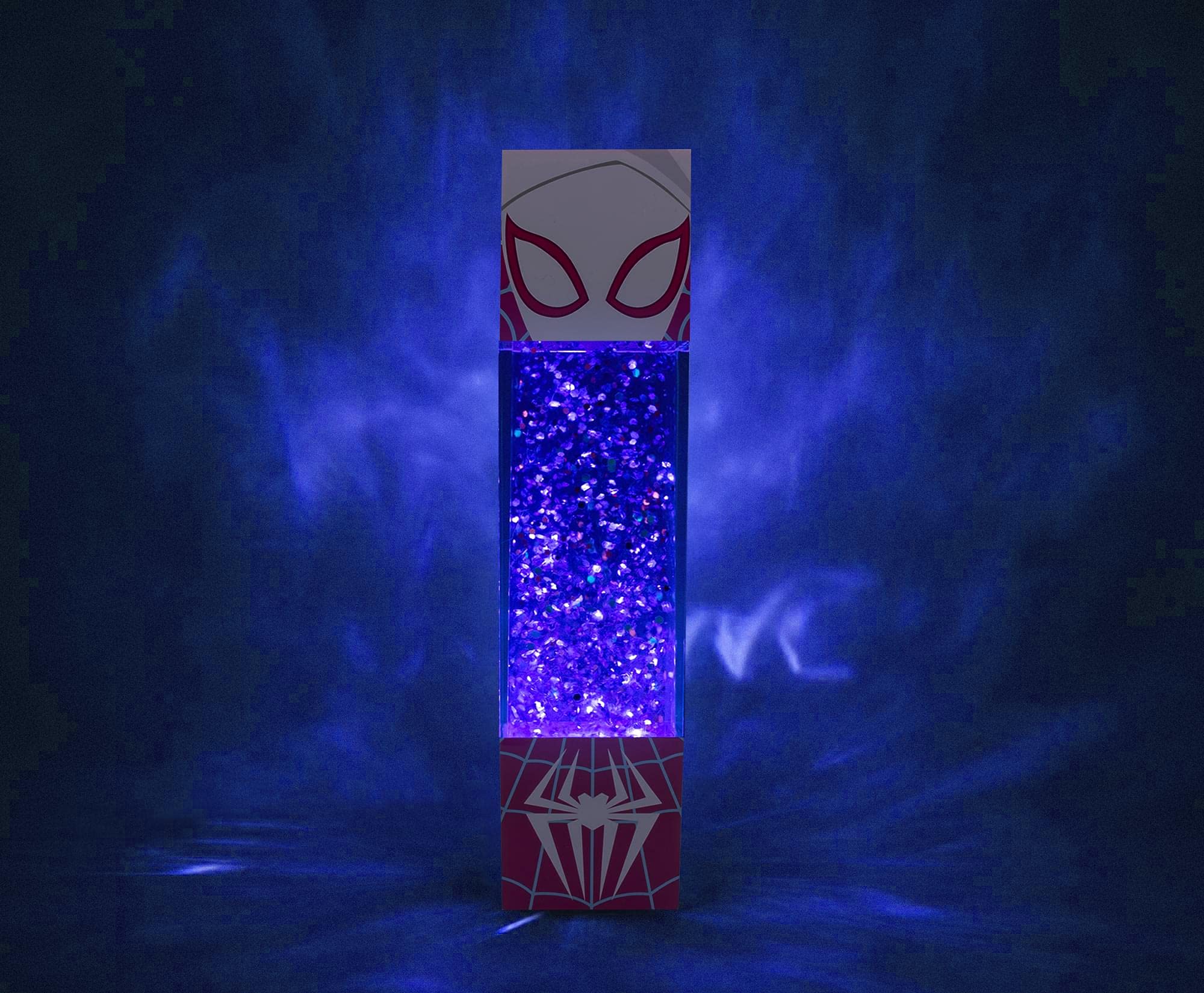 Ukonic Marvel Spider-Gwen USB Powered Glitter Motion Lamp - 12 Inches, LED Light for Bedroom, Desk, Living Room, Cast/Stone/Metal