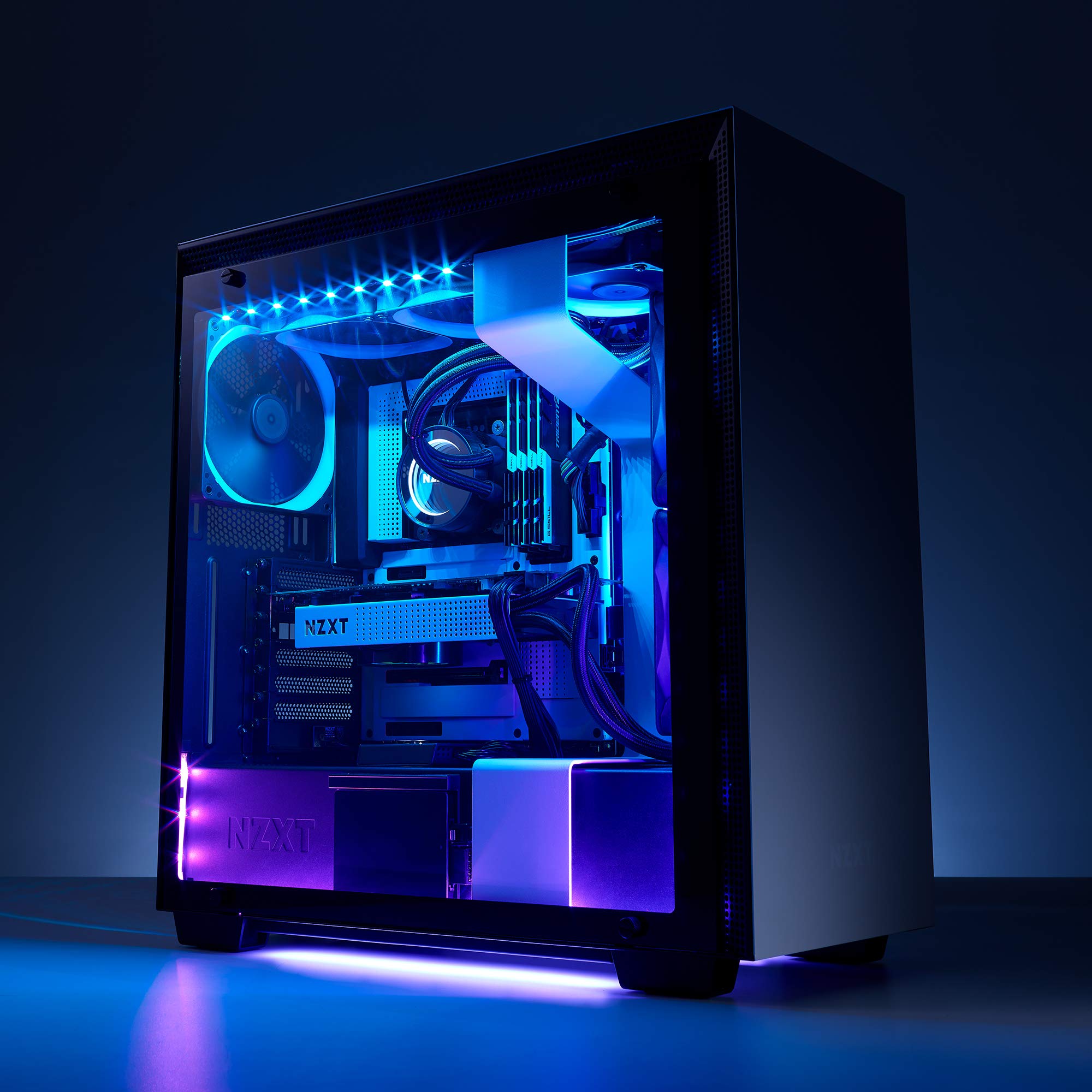 NZXT - LED Strips - AH-2S620-D1 - x2 200mm RGB LED Lighting Strips - Magnetic and Double-Sided Tape - Simple Installation - Imme