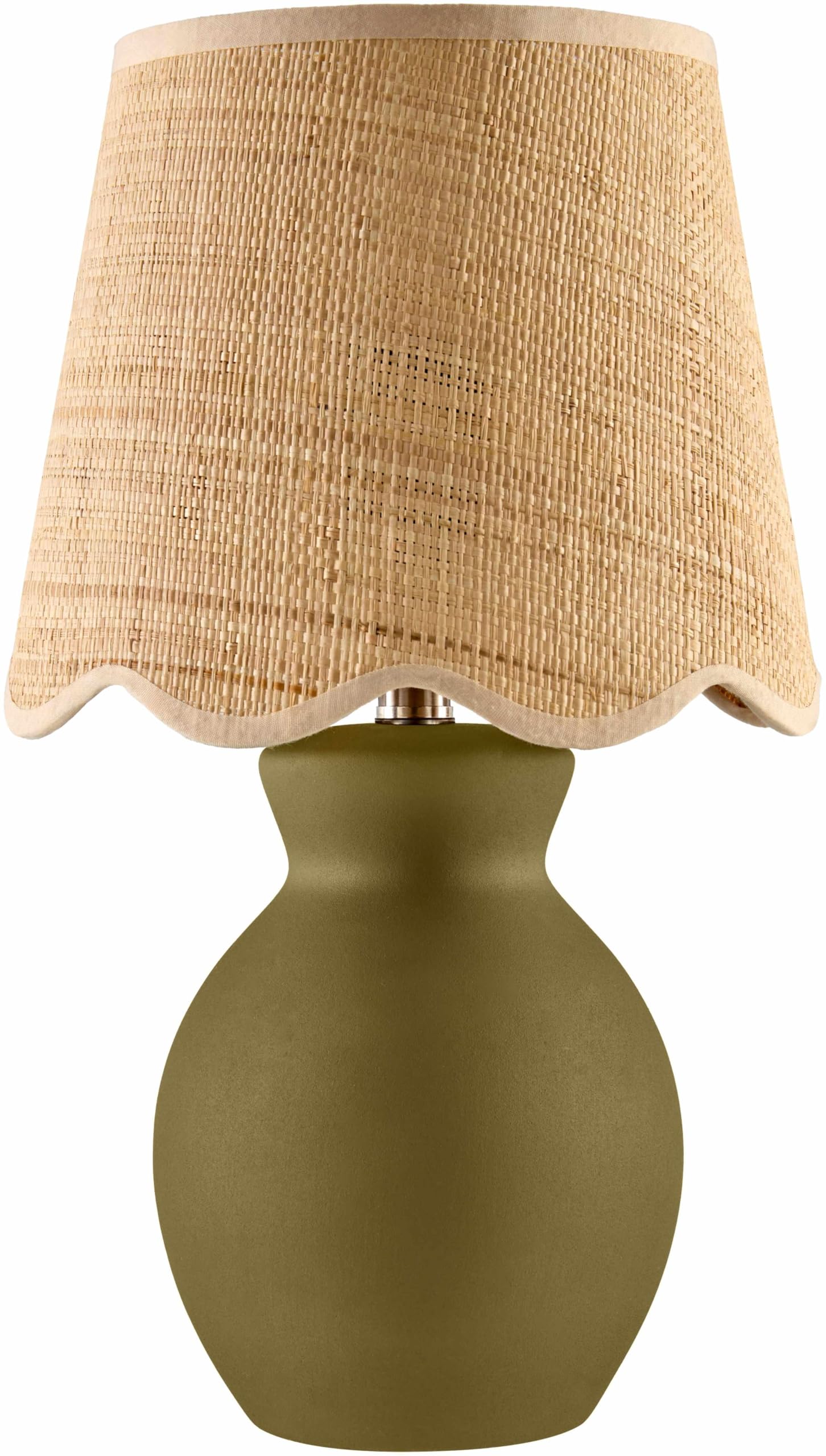 Boutiquerugs Salgareda Boho Ceramic And Jute Bedside Table Lamp For Bedroom Nightstand - End Side Lighting For Living Room - Sha
