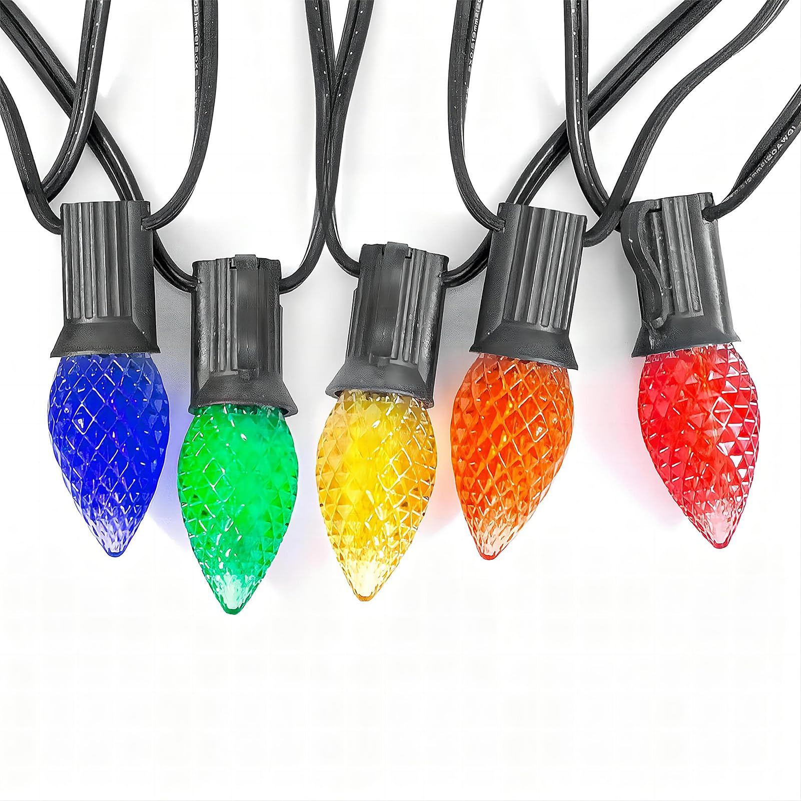 Meconard C7 Led Replacement Christmas Light Bulbs, C7 Shatterproof Led Bulbs For Christmas Indoor Outdoor String Lights, E12 Can