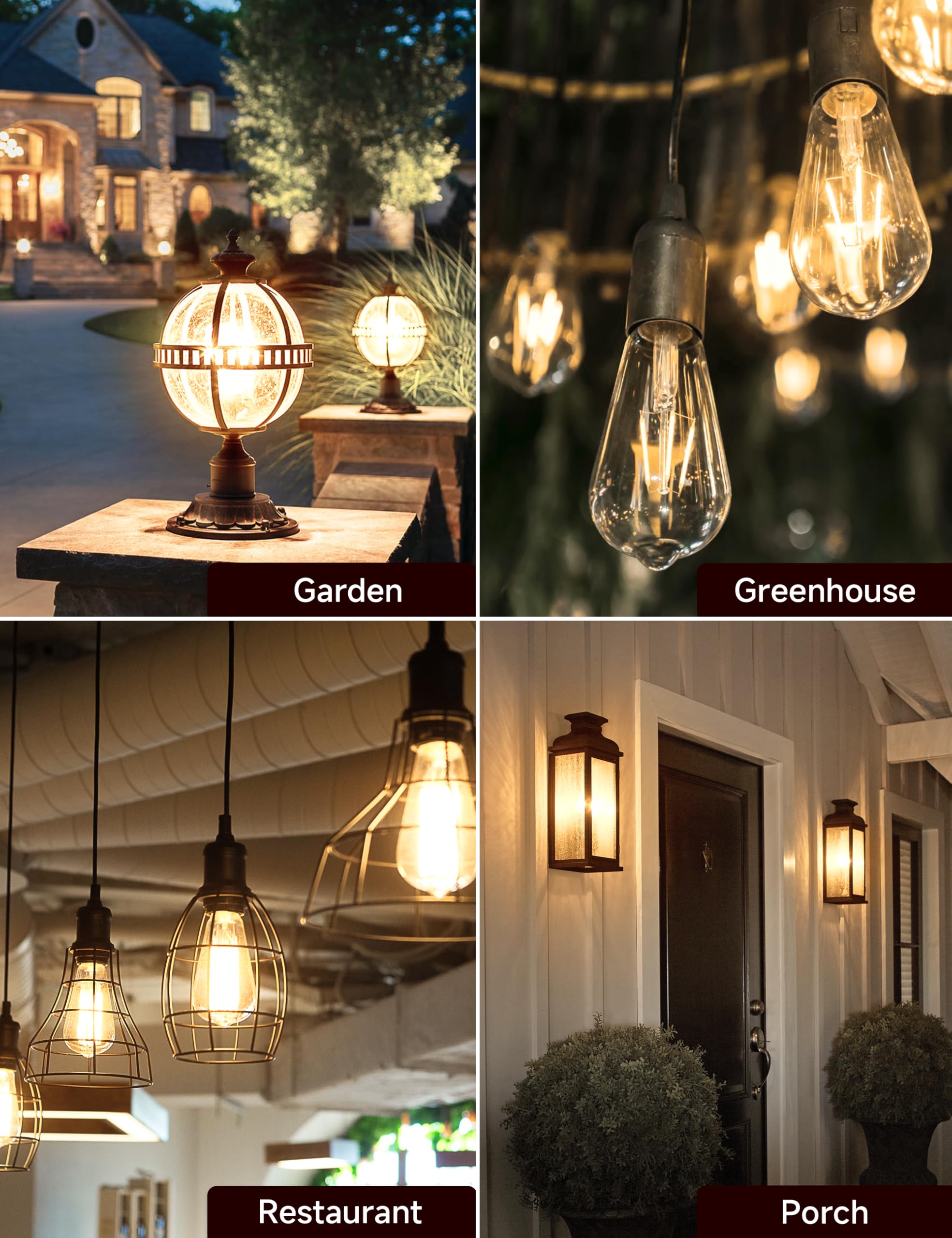 UNILAMP Dusk to Dawn LED Light Bulbs, 6W Equivalent 60W, 3000K Warm White, E26 Base, 600LM, 8 Pack, Automatic Phot