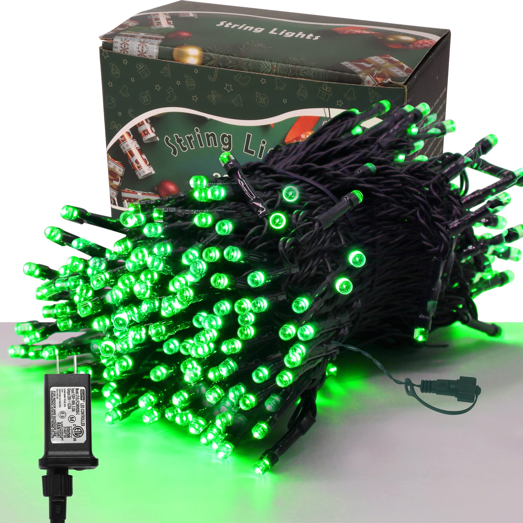 300 Led St Patricks Day Lights, 98.5Ft Christmas String Lights With 8 Lighting Modes, Waterproof & Connectable Mini Lights, Plug