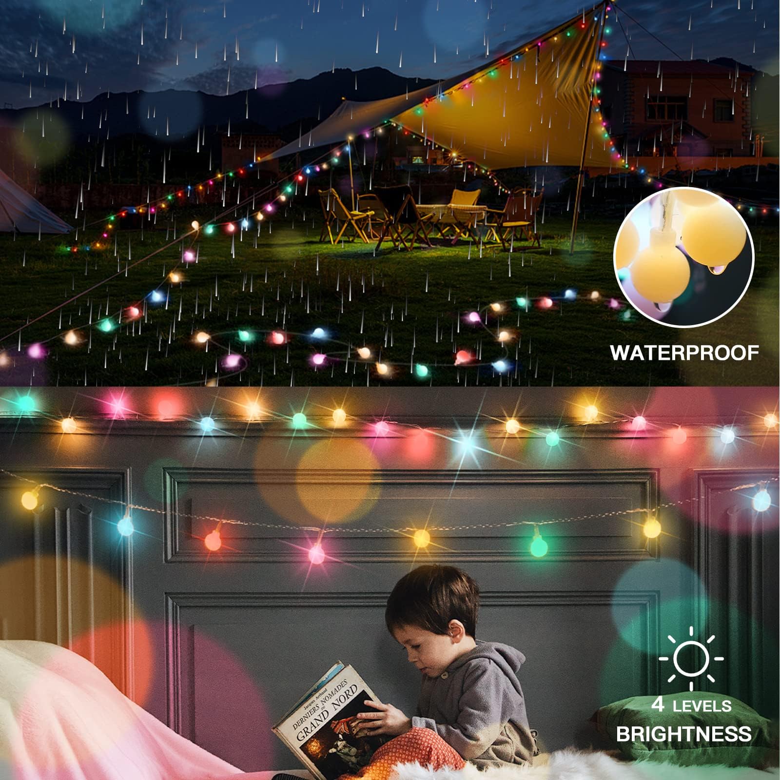 Suddus Pastel Christmas Lights, 100 Led String Lights Plug In, Indoor String Lights For Dorm, Classroom, Birthday, Backyard, Patio, Garden, Party, Living Room, Spring, Pastel Color