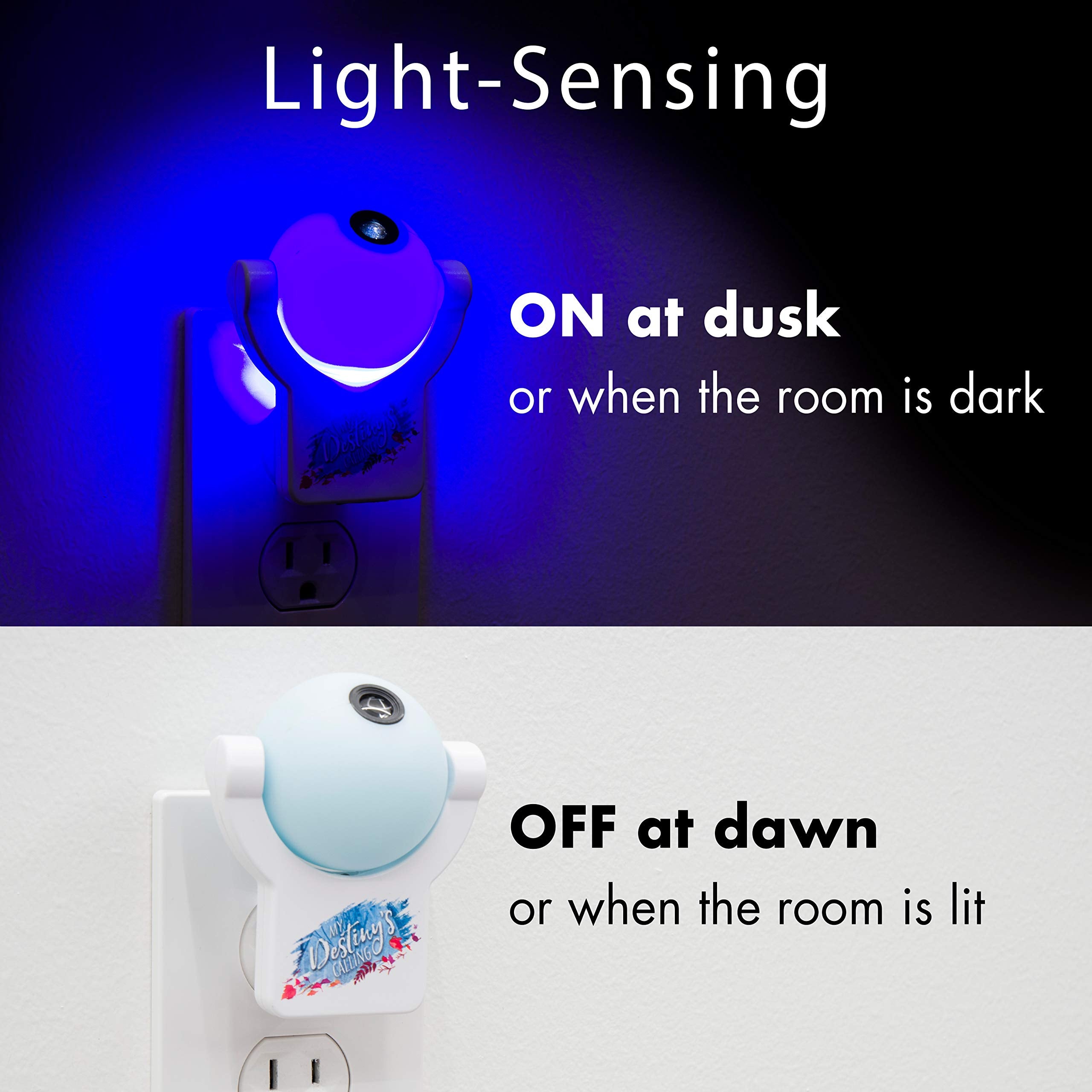 Projectables Frozen 2 LED Night Light, Plug-in with Dusk-to-Dawn Sensor, Model 45027, Plastic, Ideal for Bedroom or Nursery