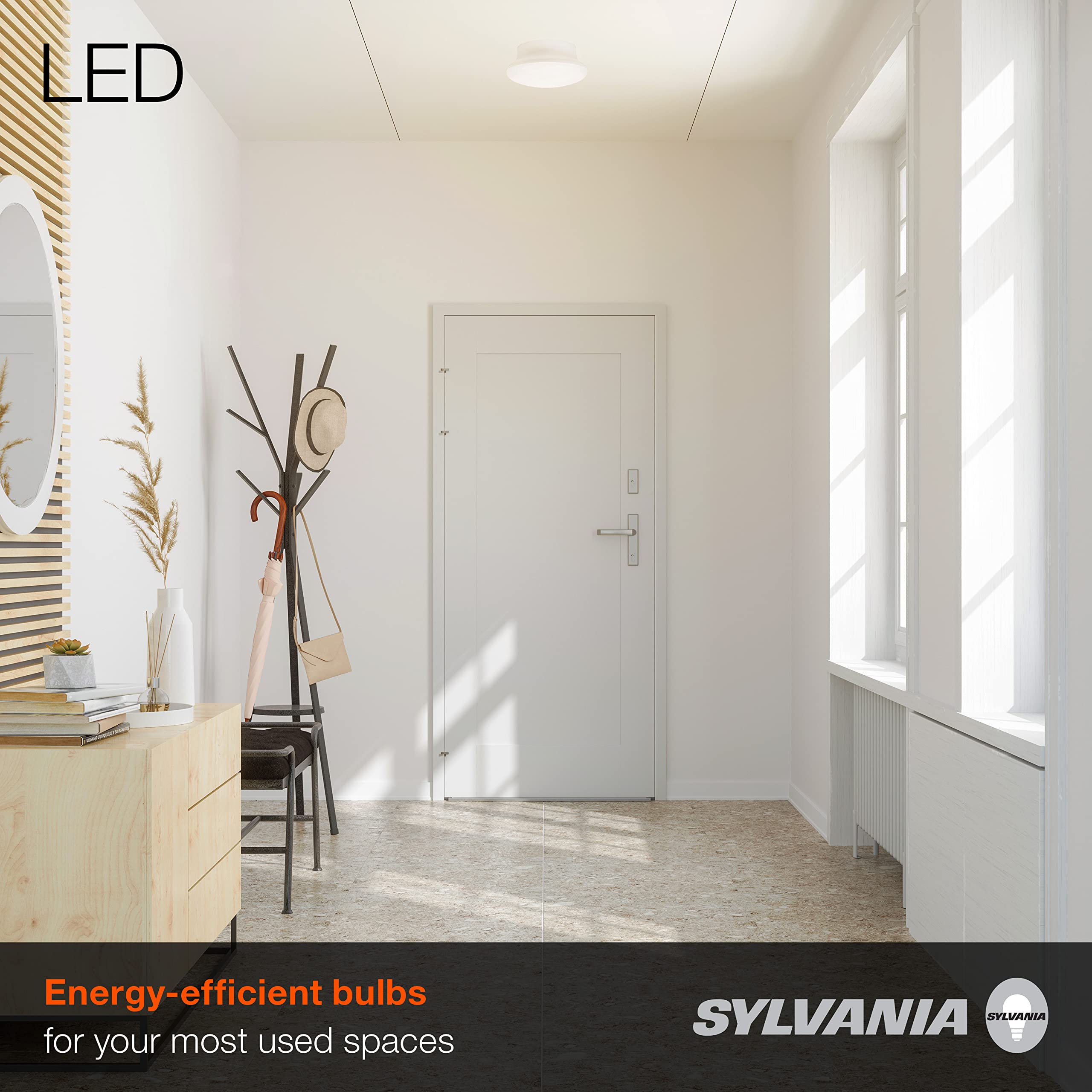 LEDVANCE Sylvania Ceiling Lamp, 1 Count, Cool White, Model 75081, Porcelain Material