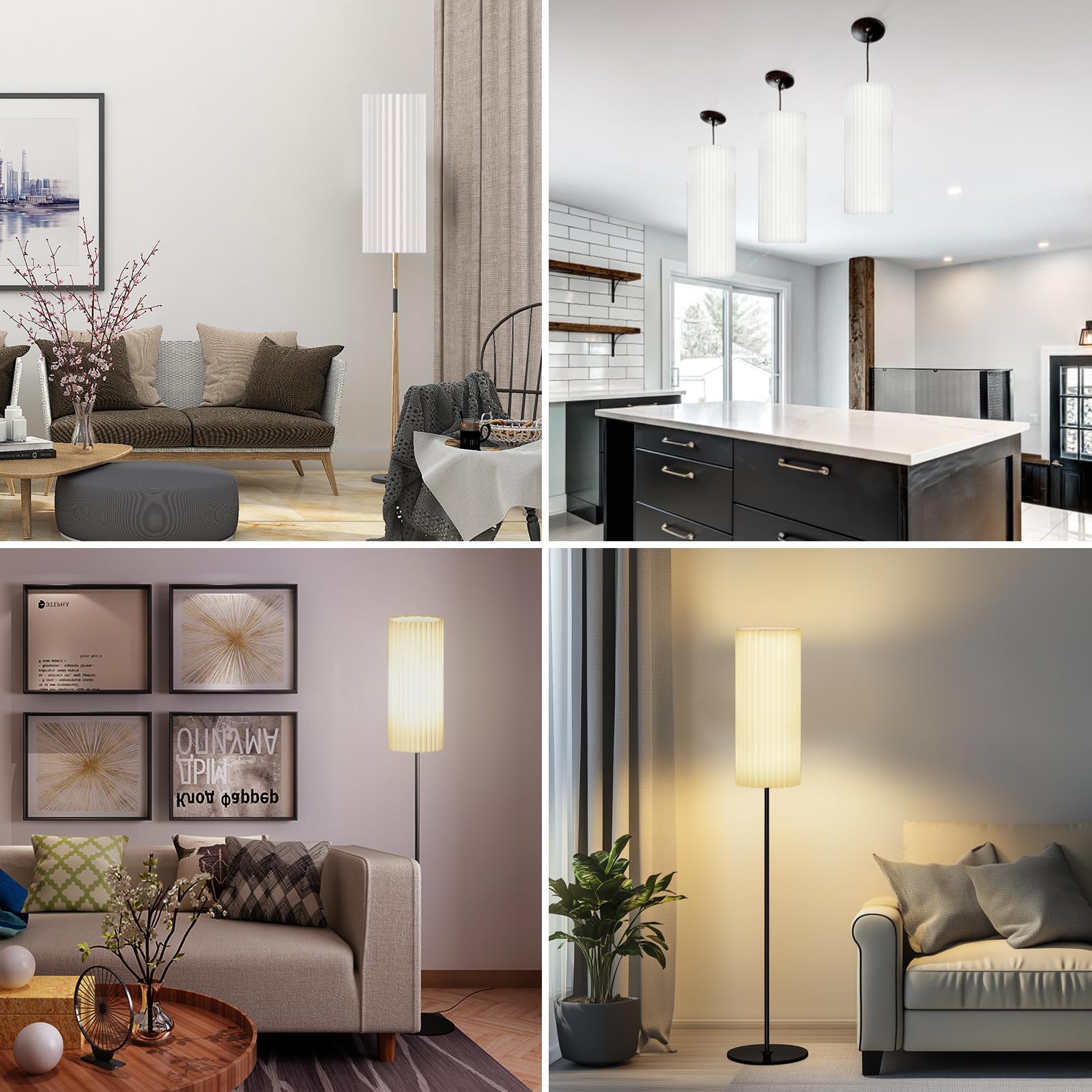 XCOFZOB Drum Lamp Shades for Floor Lamps Tall Lamp Shade for Modern, 16x6x6 Replacement Lamp Shades, Large Pleated Lamp Shade Li