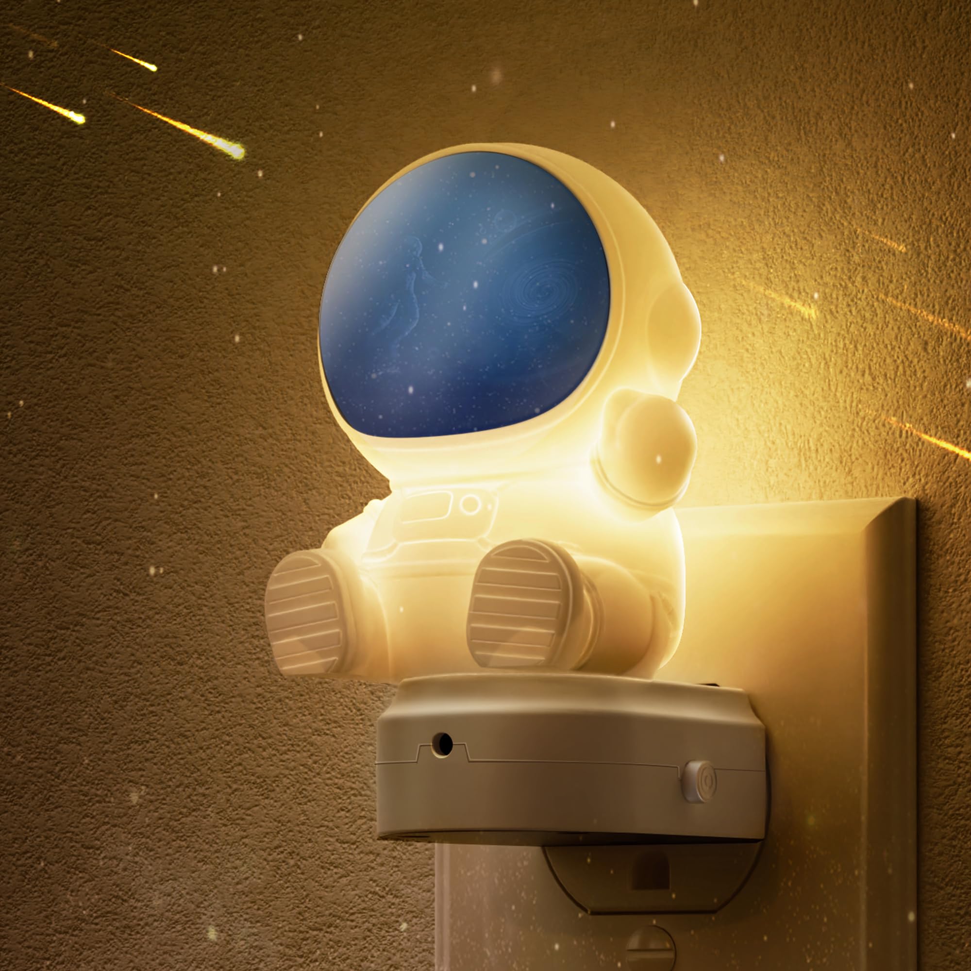 L LOHAS LED Night Light for Kids, 3D Space Night Light Plug in, Dusk to Dawn Nursery Night Lights, RGB+Soft White 3000K, 3 Light