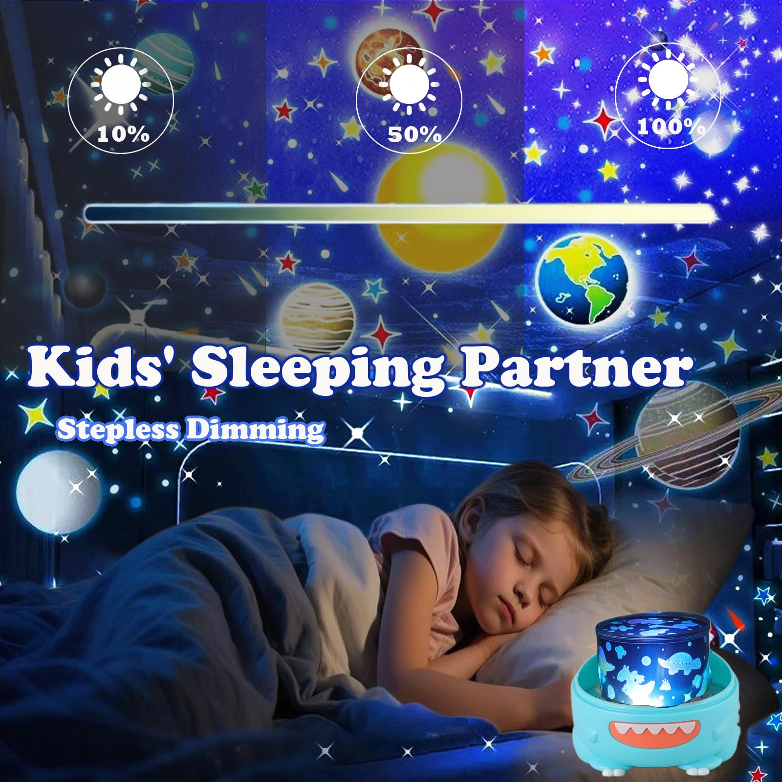 Dinosaur Night Light Projector,135 Effects 27 Films Night Light Projector for Kids,Star Projector with 360Rotation,Dinosaur Toys