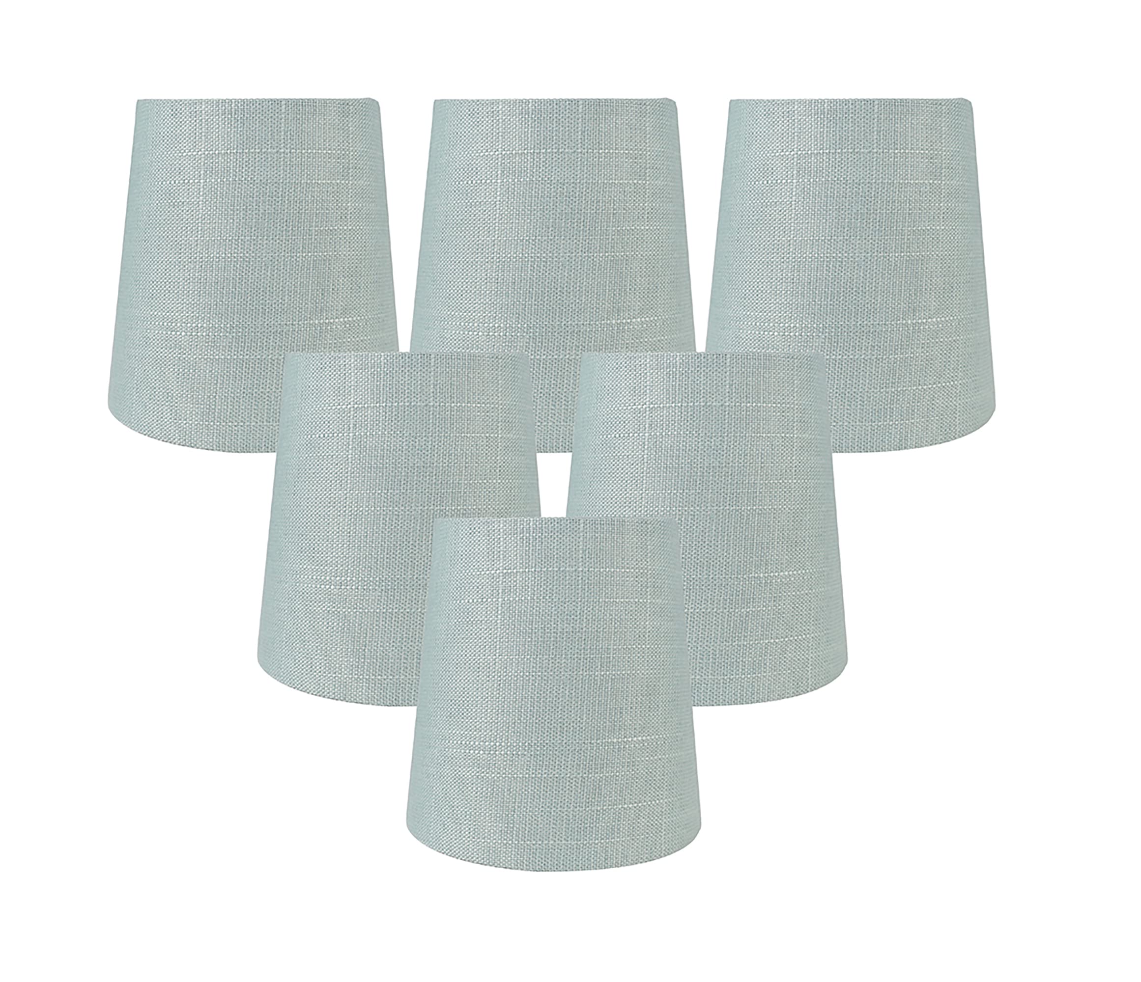 Meriville Set of 6 Capri Linen Clip On Chandelier Lamp Shades, 3.5-inch by 4.5-inch by 4.5-inch