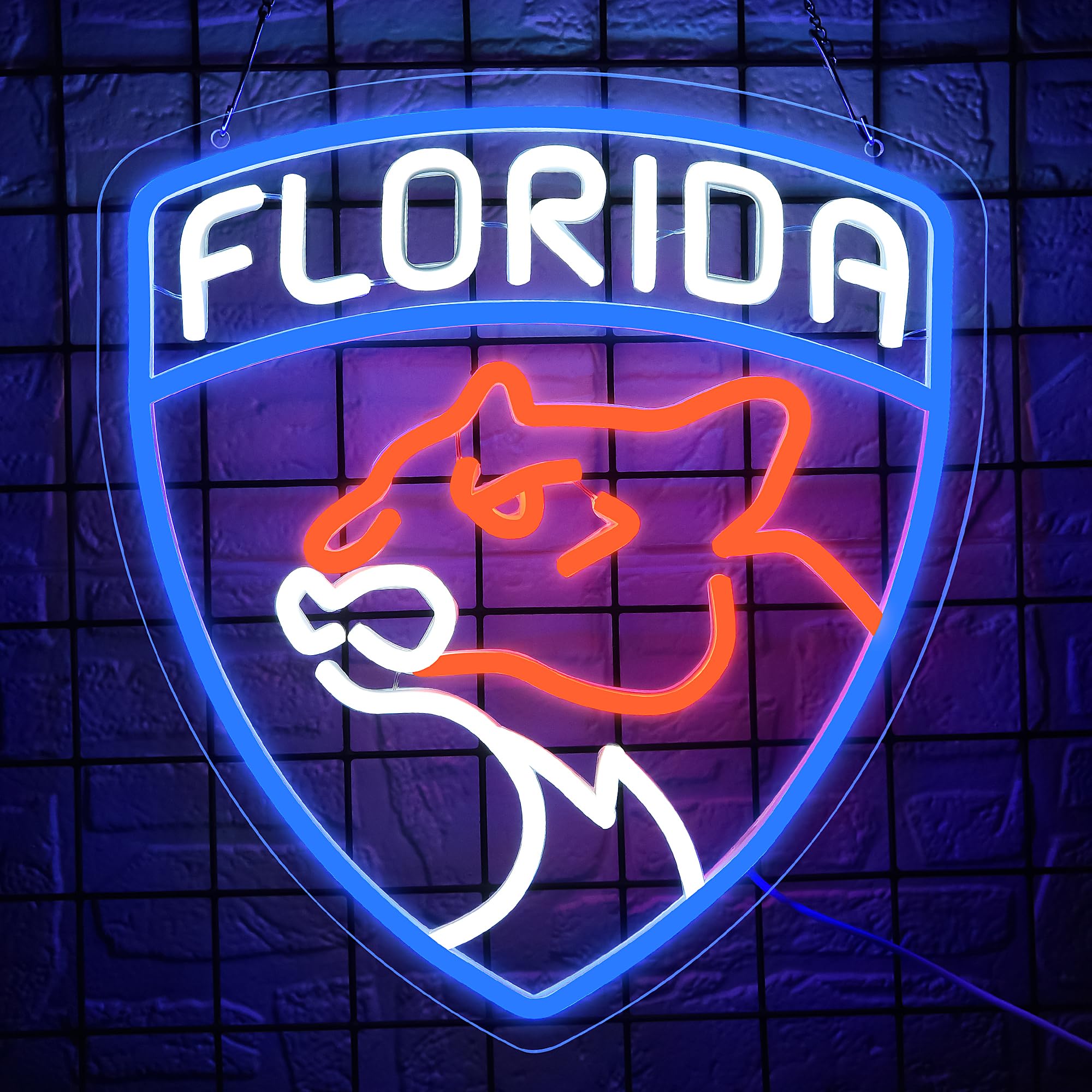 LALAON Ice Hockey Neon Sign Wall Decor LED Light 12.20x13.58in Red Blue Model ZKXD320 for Man Cave Garage Dormitory