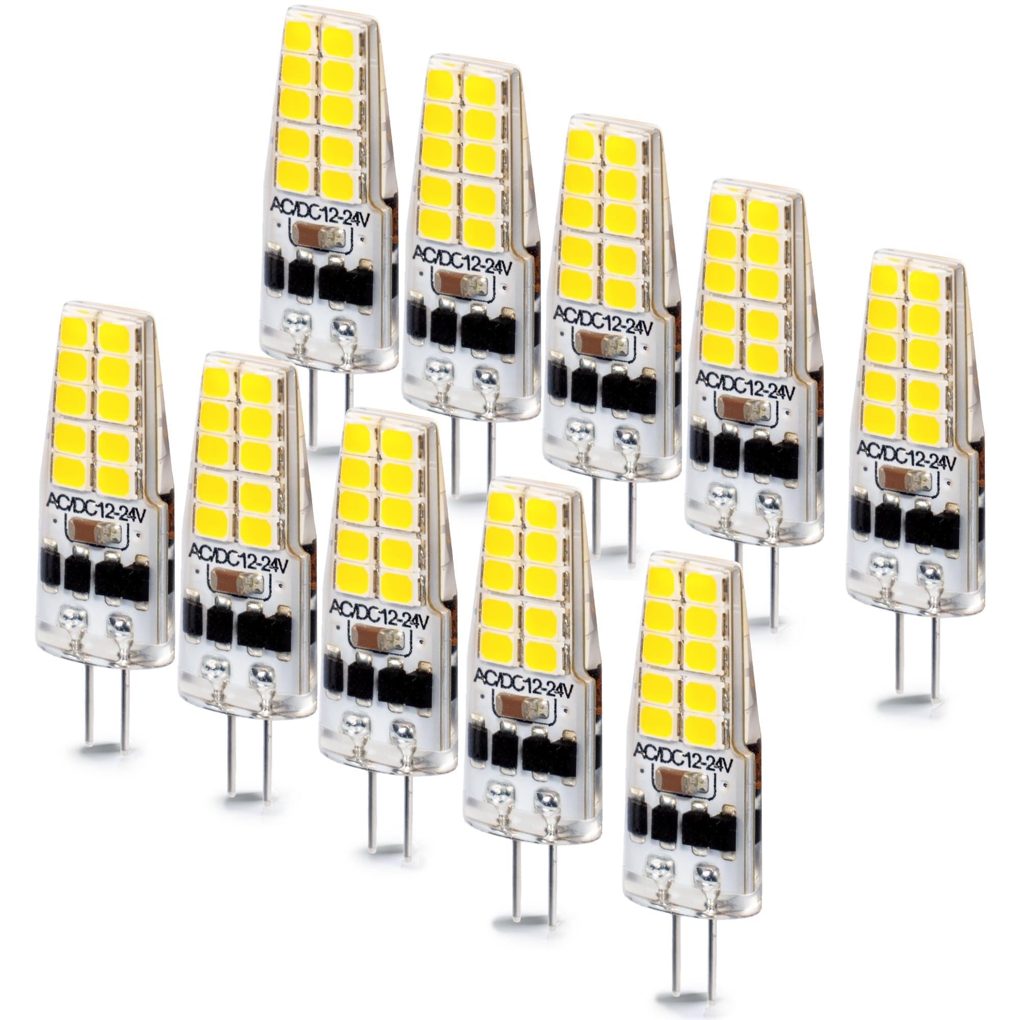 Tl Hongphuc G4 Led Bulb 12V 2W Equivalent 30W 3000K Warm White 250 Lumens 360Beam Angle G4 Bulb Bi Pin Led Light Bulbs For Low V