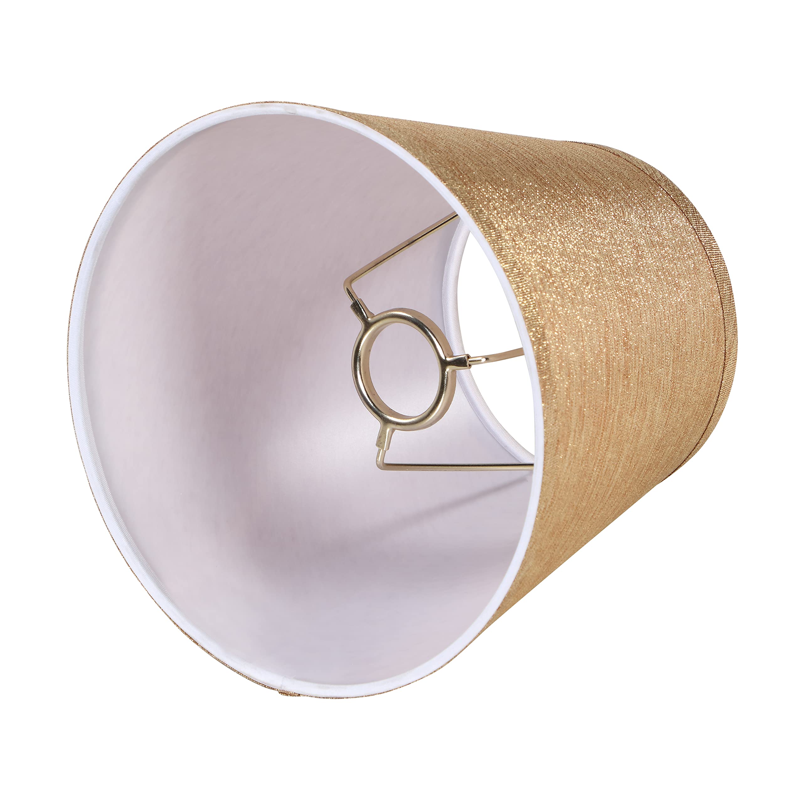 Aspen Creative 56026A, Empire Uno Lamp Shade, Gold Brown Burlap Textured Fabric, 5&quot; Top X 8&quot; Bottom X 7&quot; Slant Height, Slip Uno 33Mm