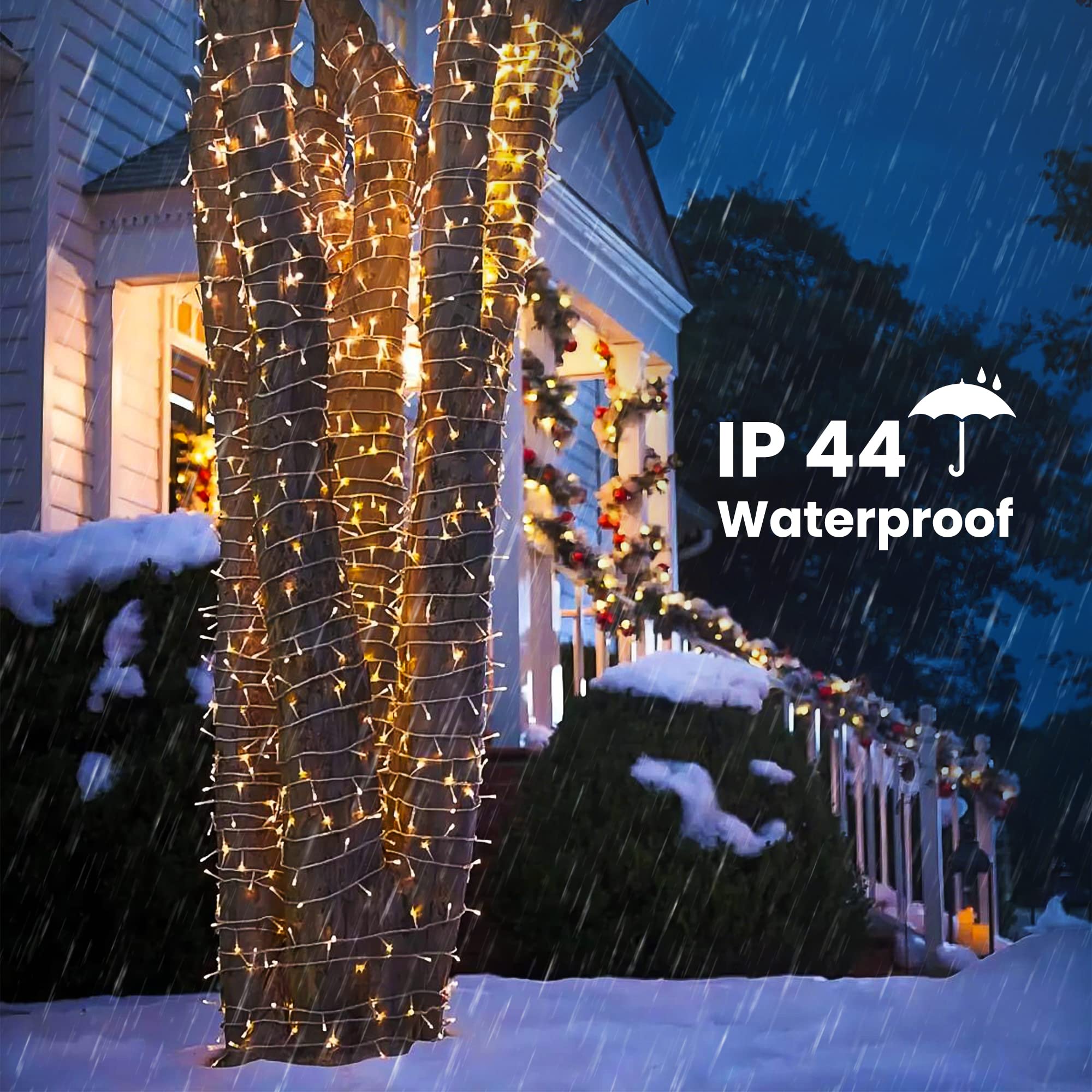 Color Changing Christmas Lights, 75Ft 200 Led Warm White & Multicolor Christmas String Lights With Remote, 11 Modes Christmas Twinkle Lights For Christmas Party, Garden, Holiday, Xmas Tree Decorations