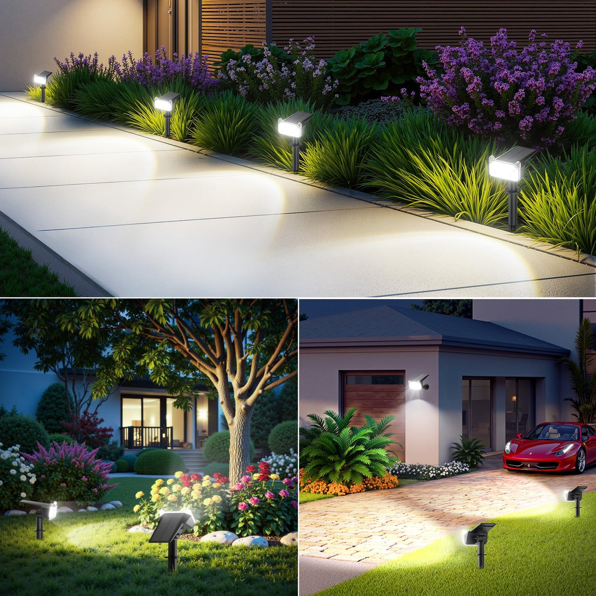 Sign Spotlights Wdtpro Solar Spot Lights Outdoor For Flag Tree Sign Mailbox Solar Ligh ...