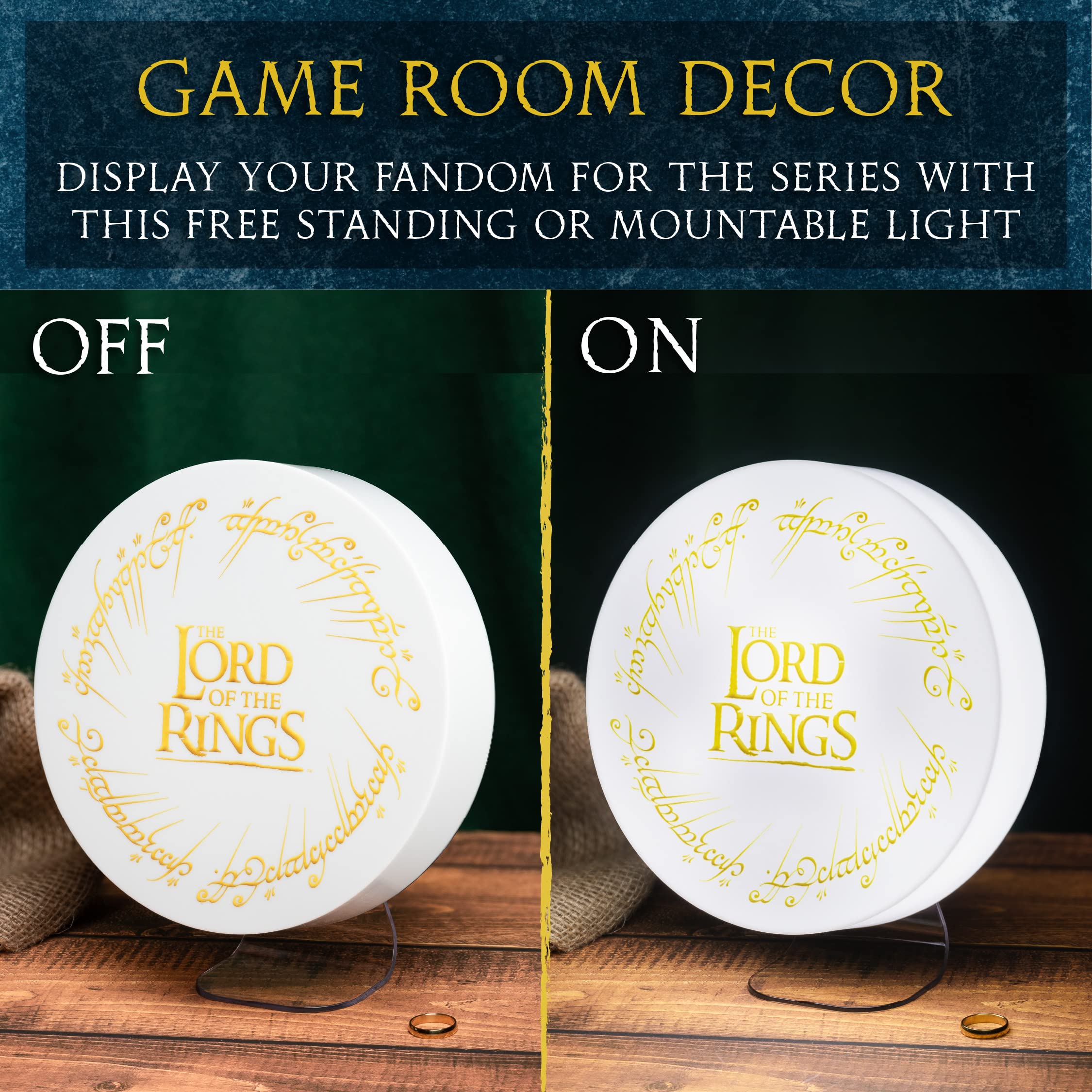 Paladone PP10461LR Lord of The Rings Logo Light, Officially Licensed, Room Decor, Multicolour