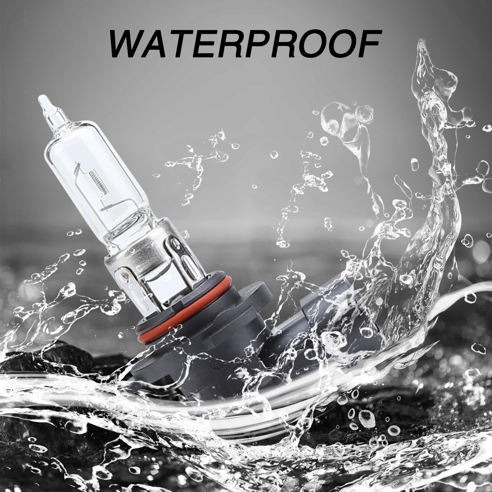 Awlbed 2 Pcs Car Halogen Fog Light Bulb  12V 55W Waterproof Glass Vehicle Spotlights Replacements  Universal Automotive High Beam Lighting Accessories For Truck Suv Car (White Light #9005)