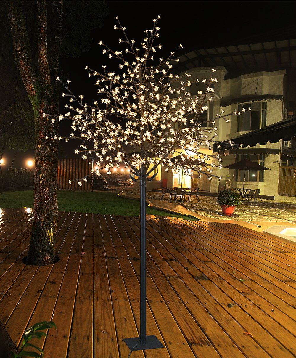 LIGHTSHARE Lighted Cherry Blossom Tree, 8FT, Warm White, Model XTH6008.5FT-WW