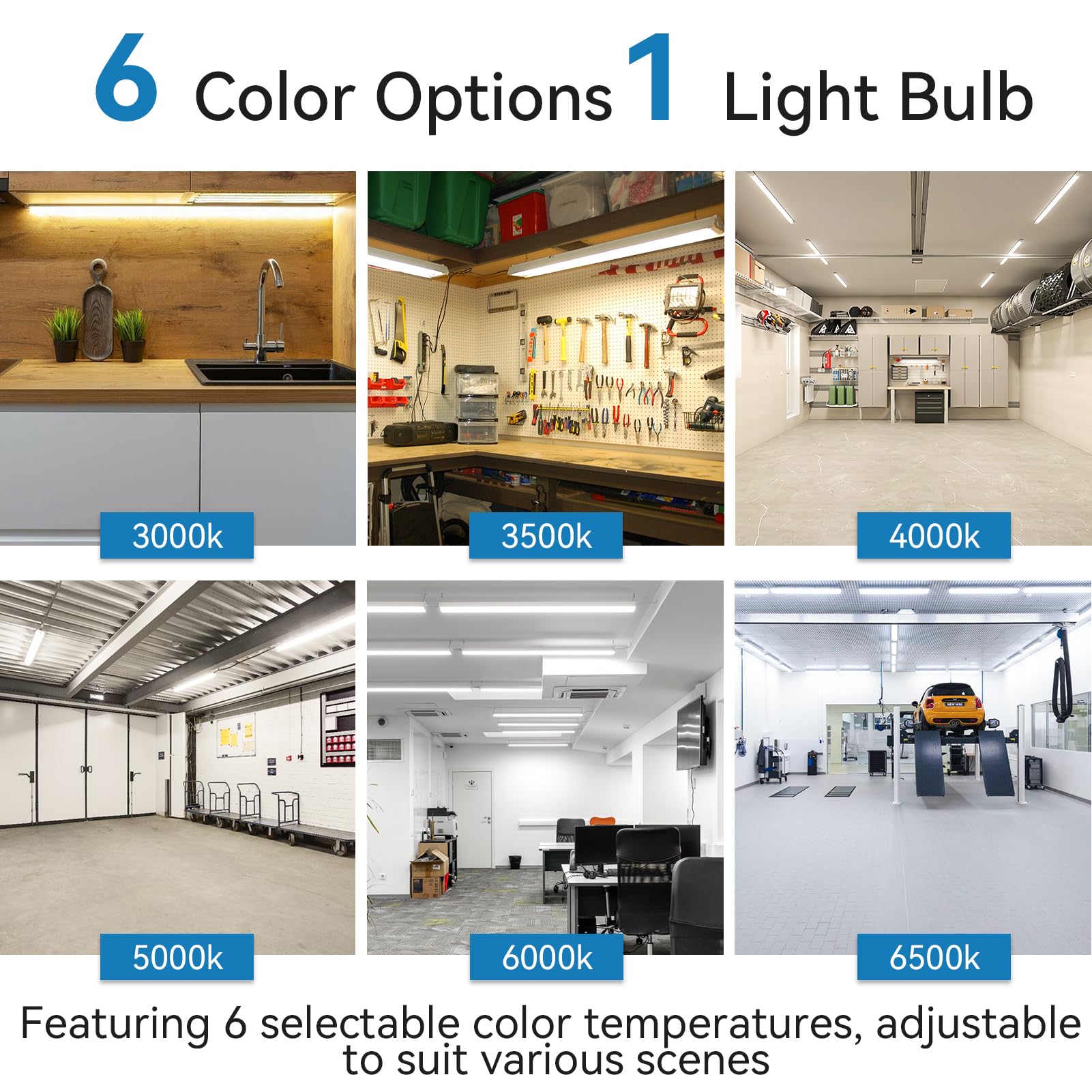 Jesled T8 Led 4Ft Tube Lights, Type A+B, 24W, 3200Lm, 6Cct 3000K | 3500K | 4000K | 5000K | 6000K | 6500K, Plug And Play Or Balla