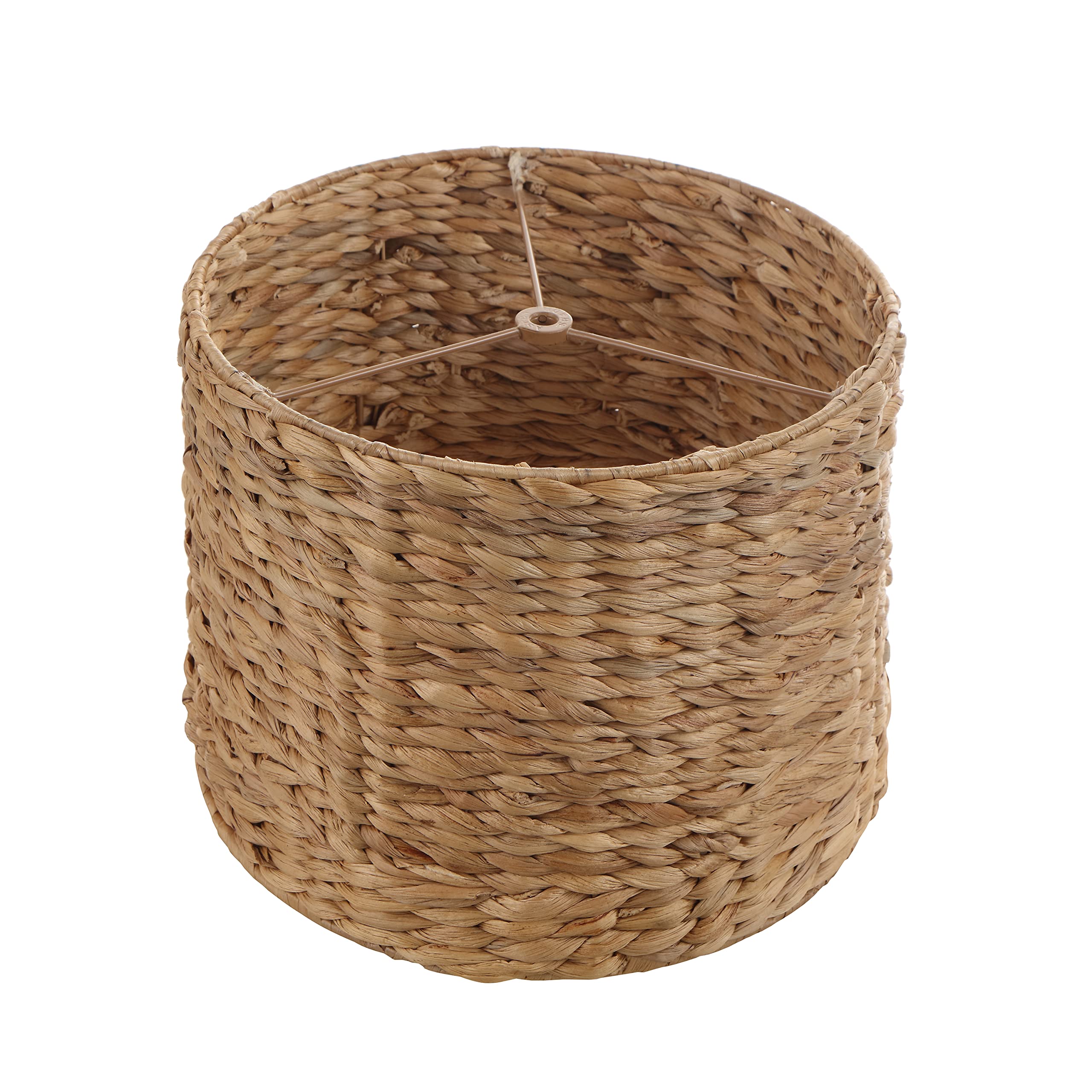 Aspen Creative 31605, Water Hyacinth Spider Drum Shade, 12&quot; Top X 12&quot; Bottom X 9&quot; Height