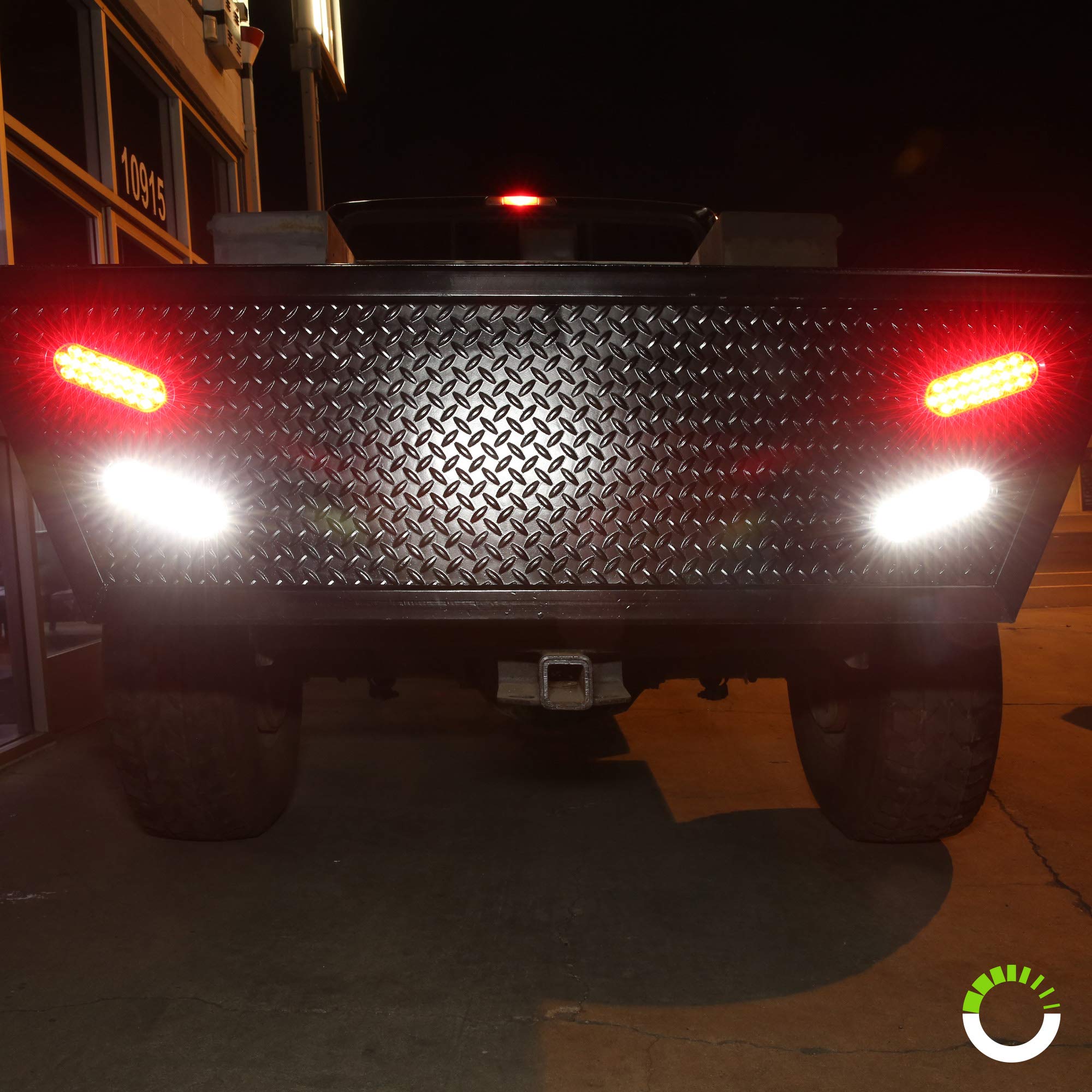 4Pc 6&quot; White Oval Led Reverse Trailer Tail Light Kit [Dot Fmvss 108] [Sae (2) R] [24 Led] [Grommet & Plug Included] [Ip67 Waterproof] [Back Up Signal] Trailer Lights For Boat Trailer Rv Trucks