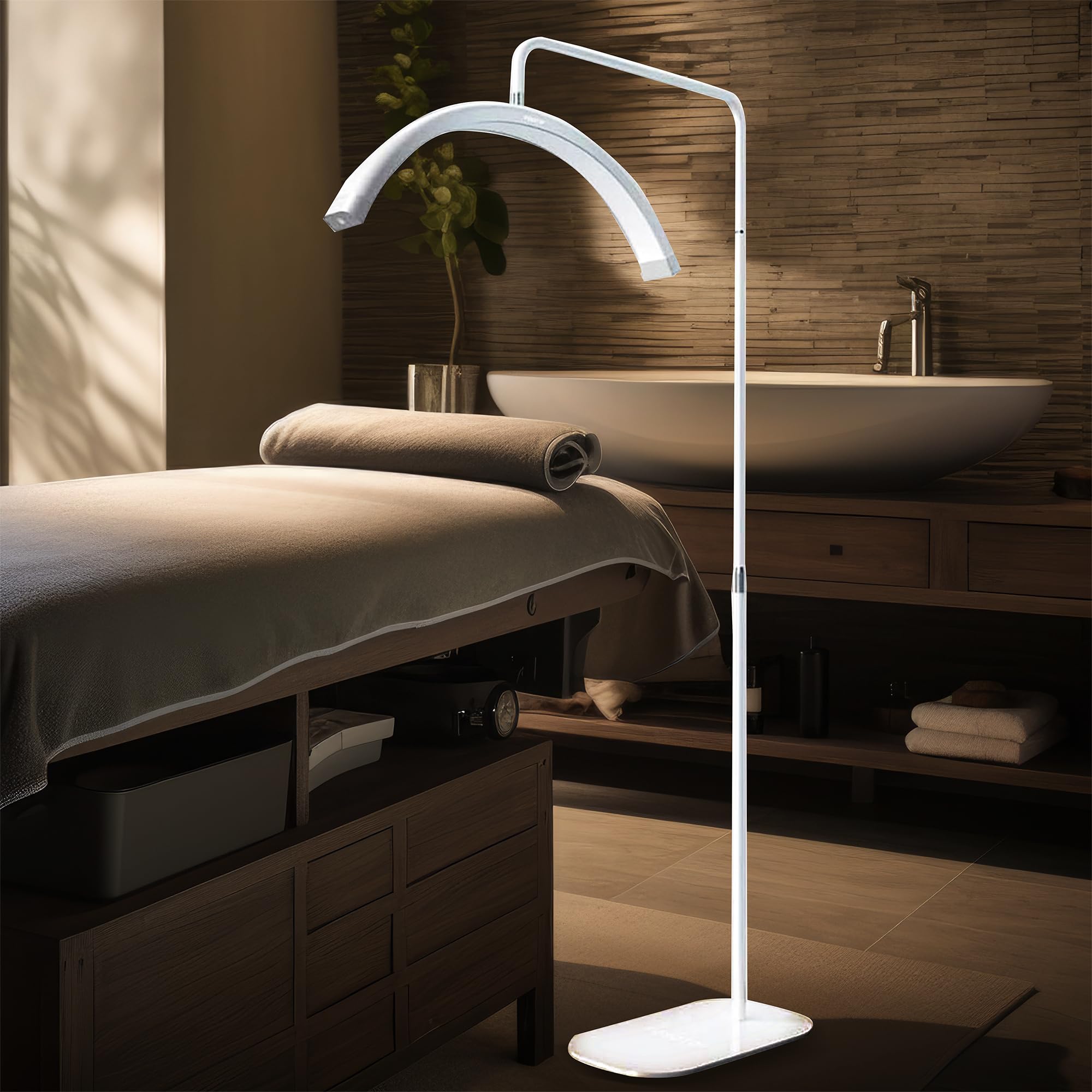 Hi_friend 28 inch Lash Light for Eyelash Tech, Arched Eyelash Extensions LED Lamp, Half Moon Light, Esthetician Eyelashes LED Li