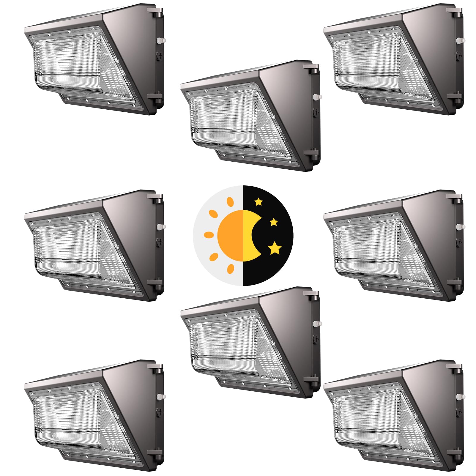 ACOHOOK 150W Wall Pack Lights Outdoor Led, 100-277V Dusk to Dawn Photocell, 22500Lm 5000K IP65, 50ft Dia Coverage Area,Commercia
