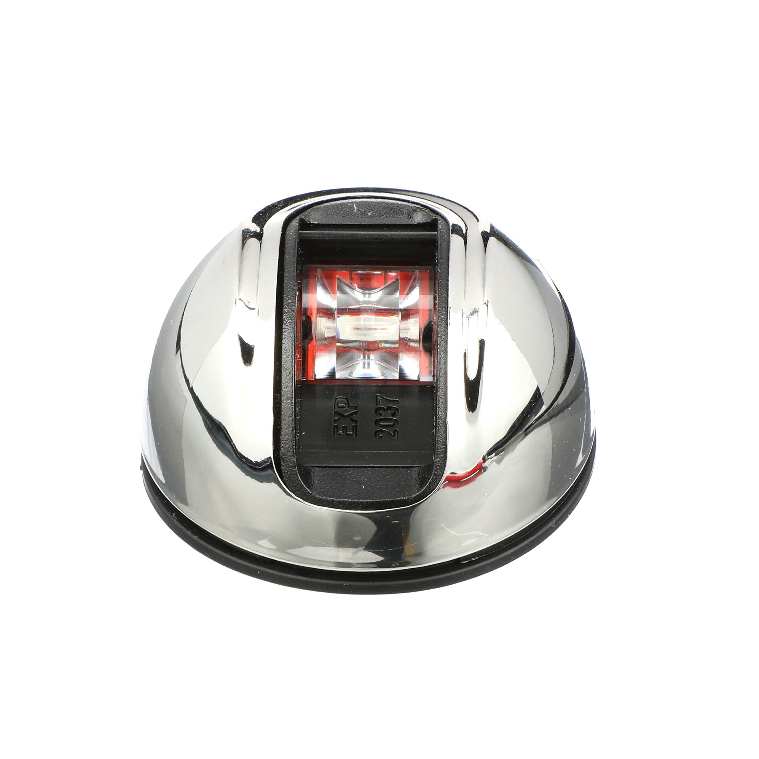 Attwood Nv4012Ssr-7 Red Port Light Armor Led Vertical Mount Naviation Bow Light Stainless Steel