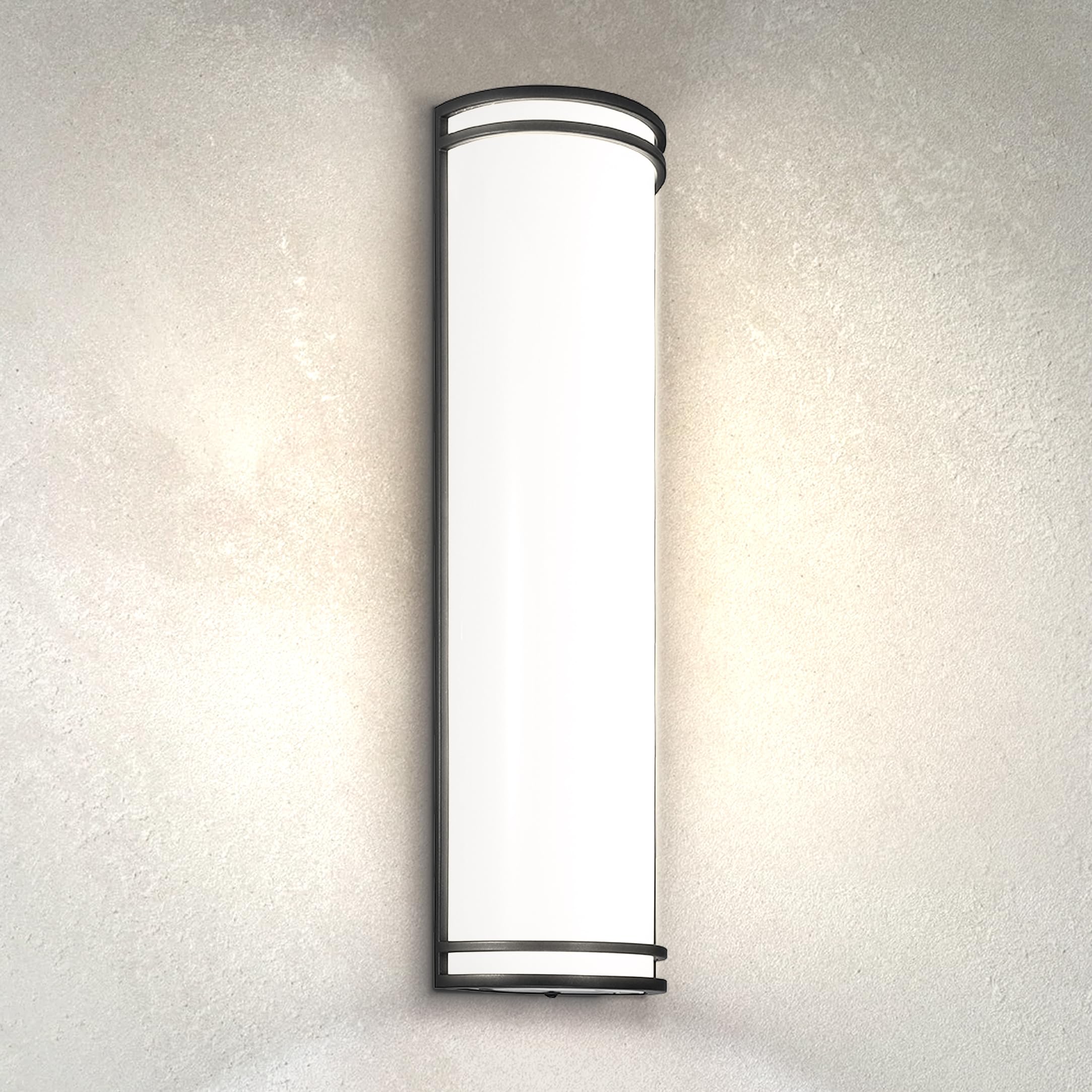 ASD 24 Inch LED Outdoor Wall Mount Light Fixture - Matte Black Modern Wall Sconce Lighting - 25W 120-277V 3000K 4000K 5000K Adju