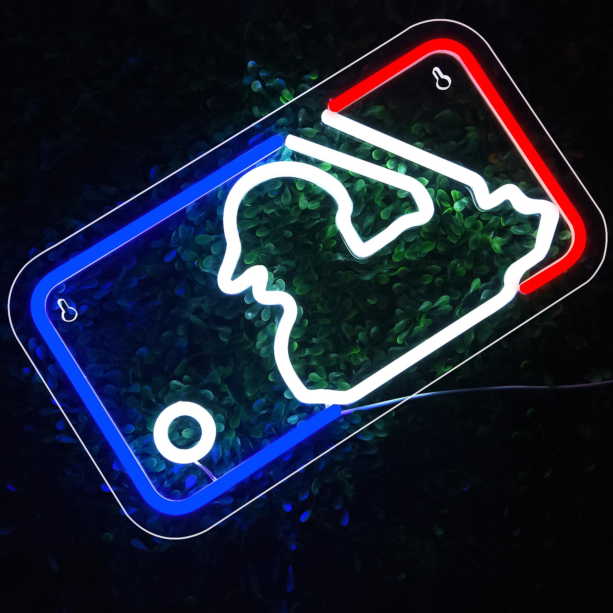 Baseball Neon Sign For Wall Decor Baseball Led Light Up Sign Baseball Wall Decor Sports Neon Lights For Club Bedroom Man Cave Bar Sports Gifts For Men Teen Boys Fans Size 13.8 * 7.9 In(Xd150)