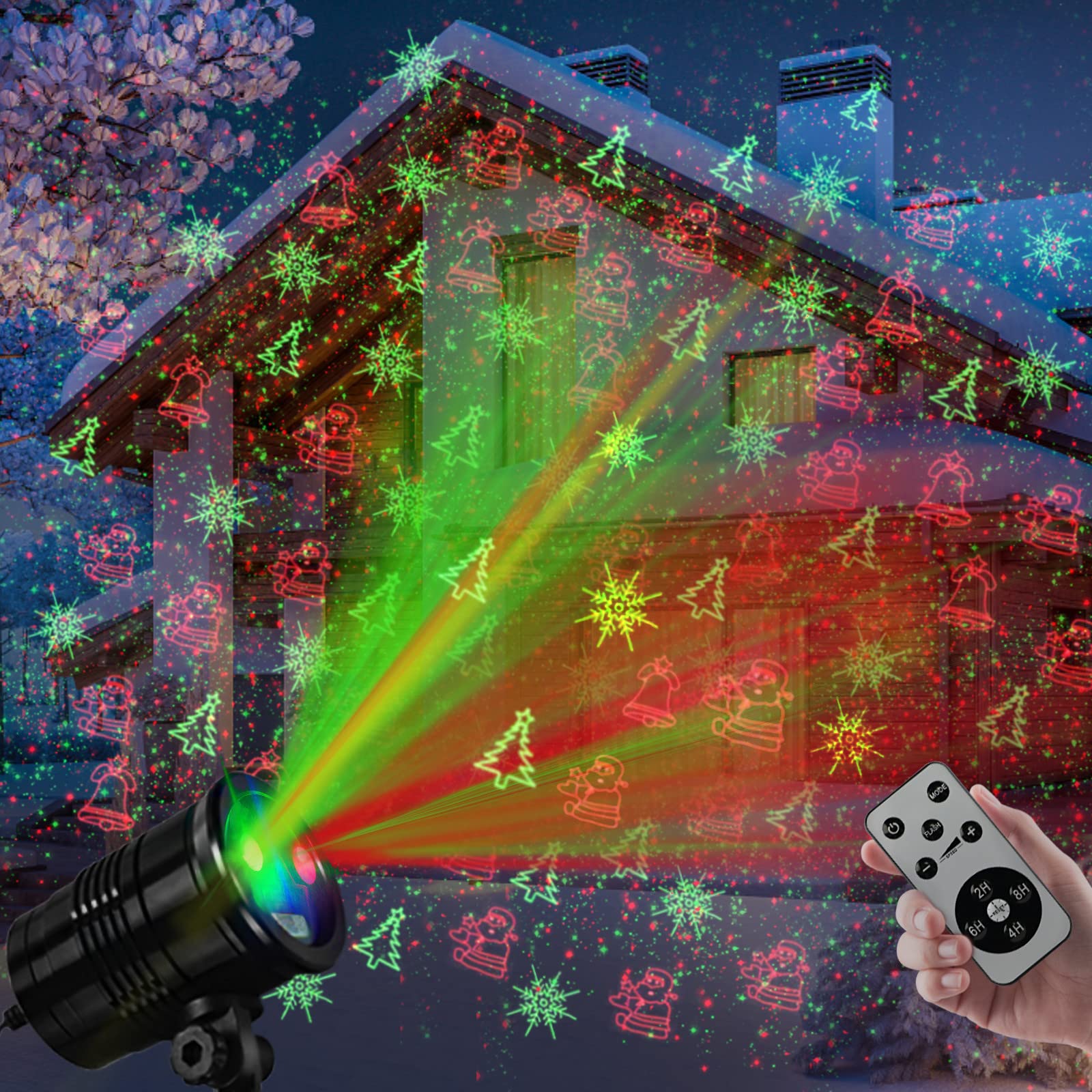 Christmas Laser Lights Outdoors Decoration Projector Light Waterproof Led Star Show For Xmas Decor House Home Yard Garden Patio