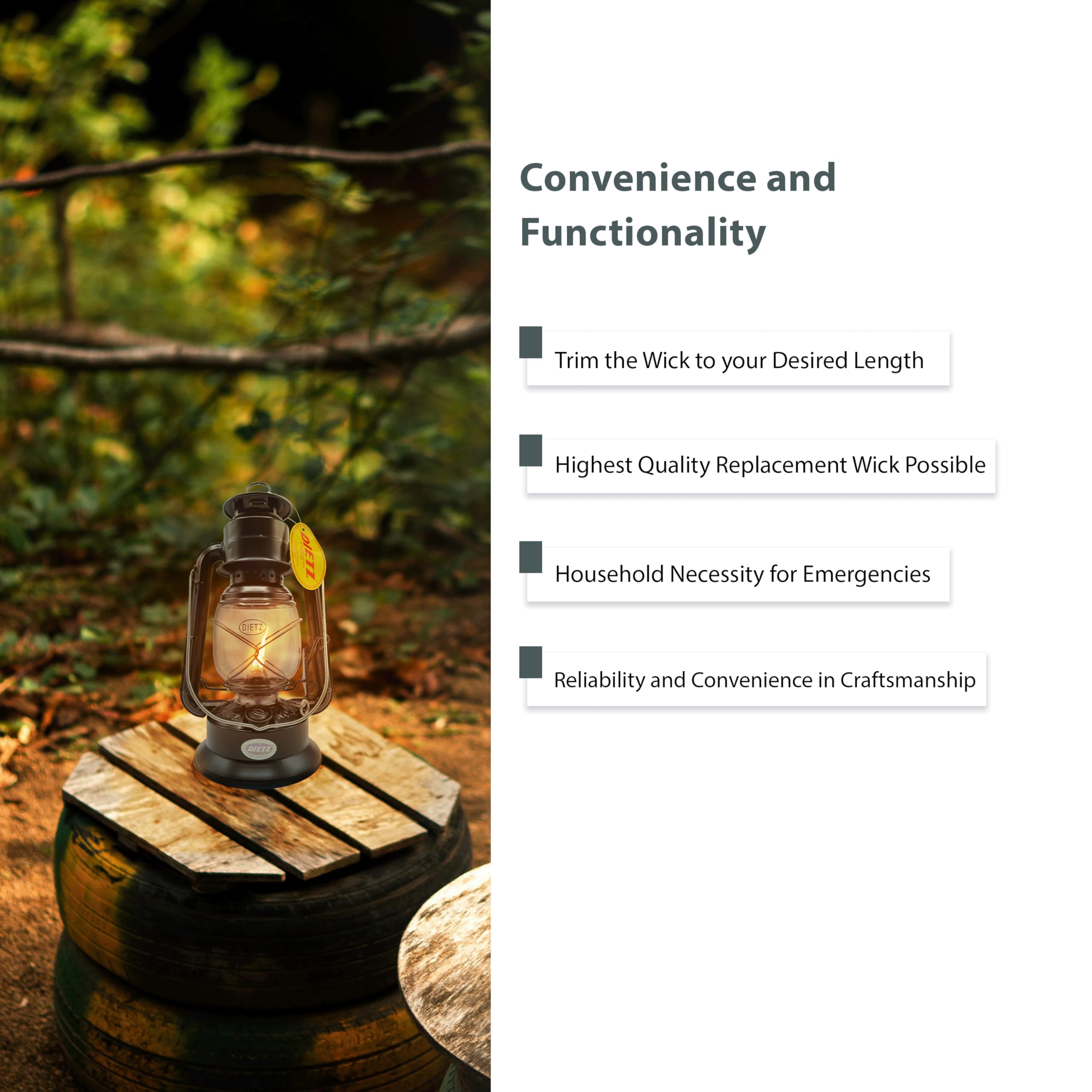 Light Of Mine - 3/4&quot; Inch 33' Foot, 100% Cotton Flat Wick For Paraffin Oil, Kerosene Based Lanterns, And Oil Lamps With Genuine Red Stitch (3/4&quot; - 33' Roll)