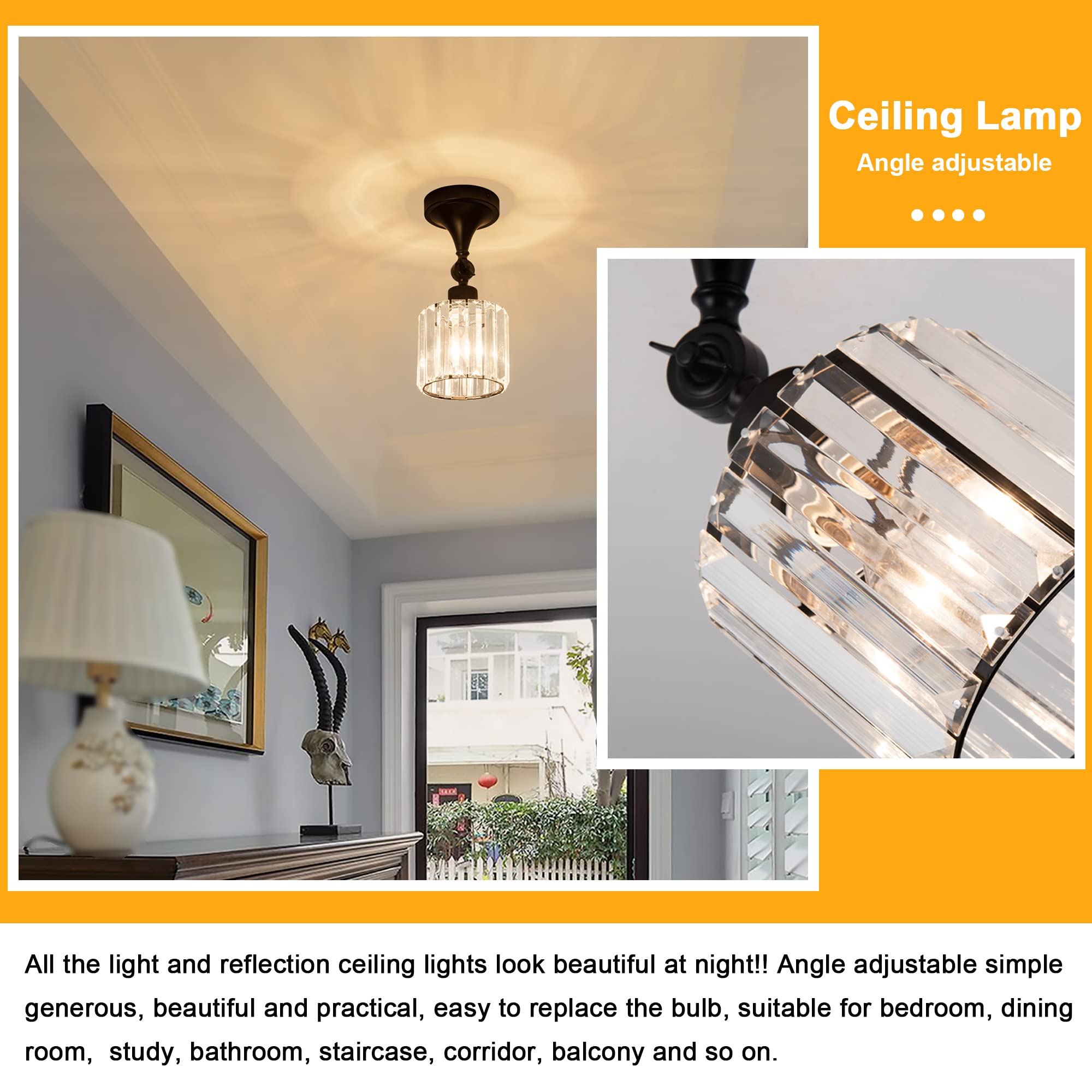 Edzemuwa Flush Mount Ceiling Light Fixture Modern Black Entryway Light Fixtures Farmhouse Lighting For Porch Hallway Kitchen Bedroom